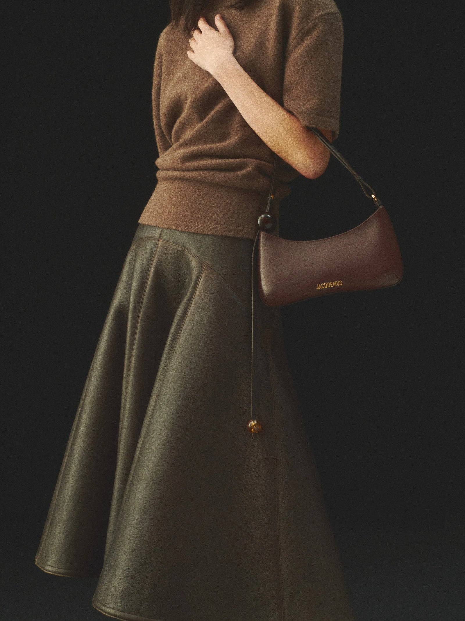 Jacquemus The Bisou Perle Bag - Medium Brown