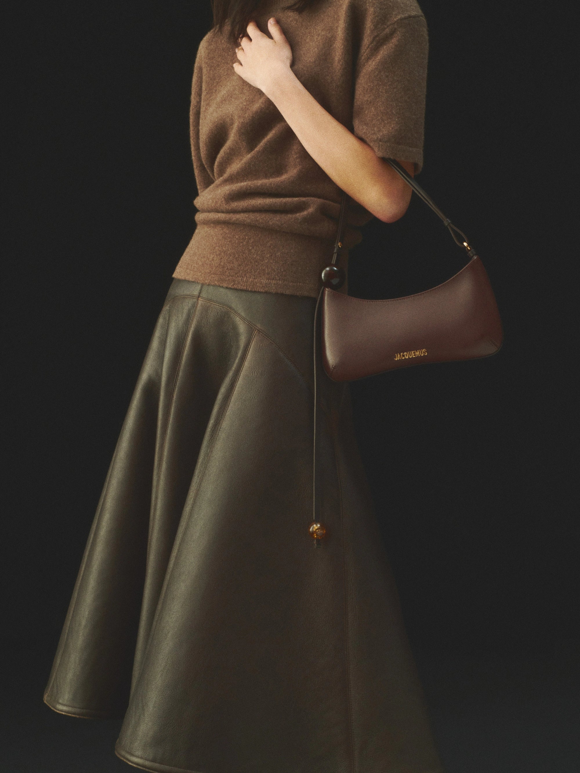 Jacquemus The Bisou Perle Bag - Medium Brown