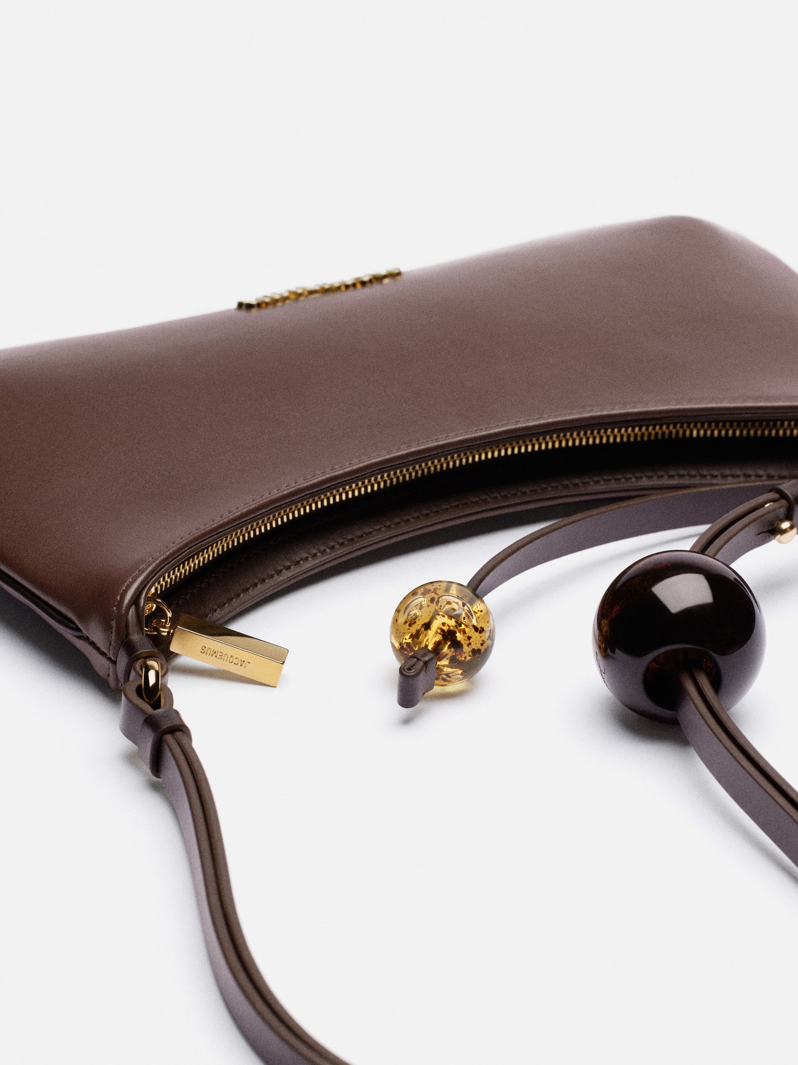 Jacquemus The Bisou Perle Bag - Medium Brown
