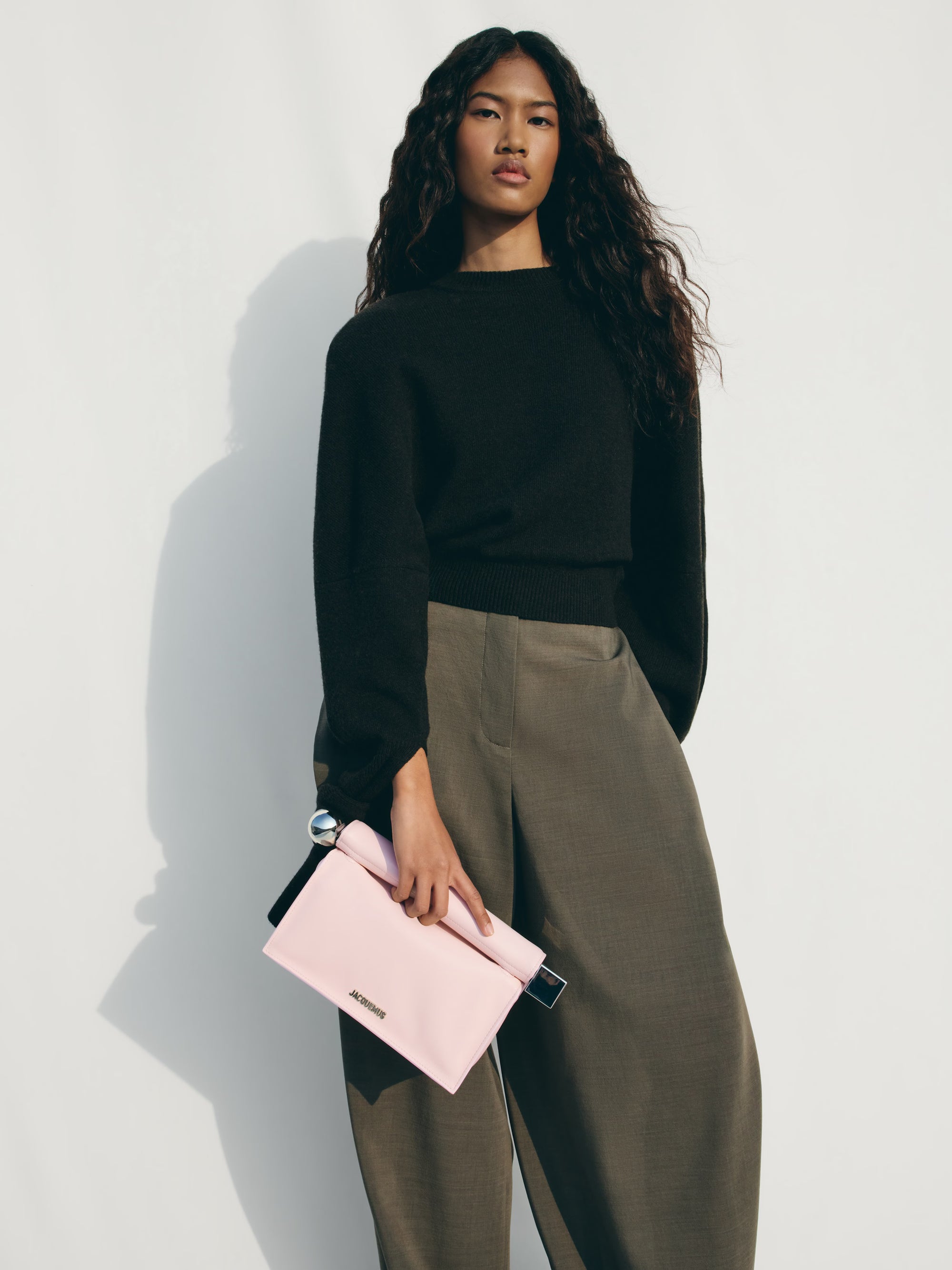 Jacquemus The Rond Carré Clutch Bag - Peach