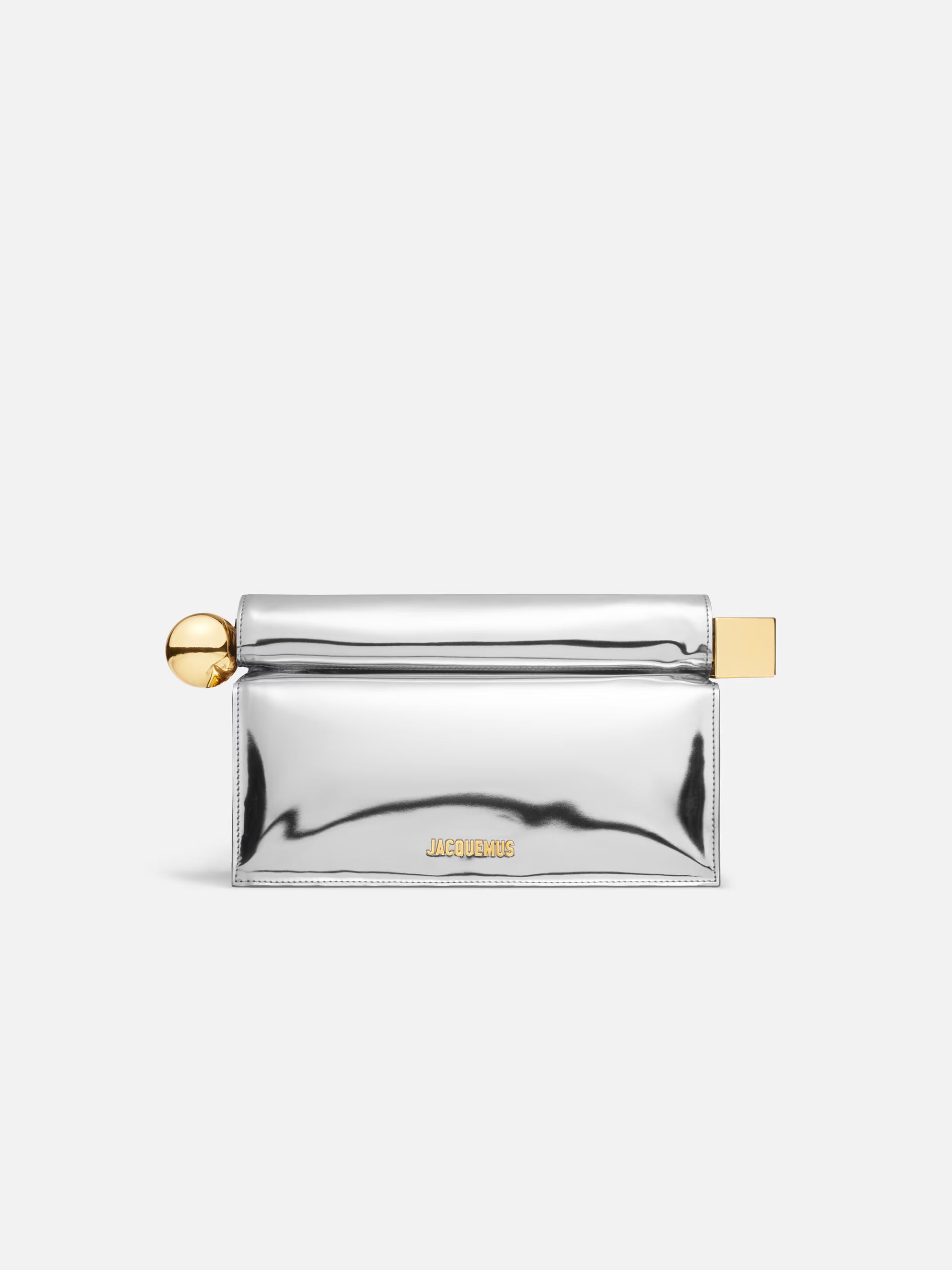 Jacquemus The Rond Carré Clutch Bag - Silver