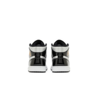 Air Jordan 1 Mid SE Black White Metallic Silver