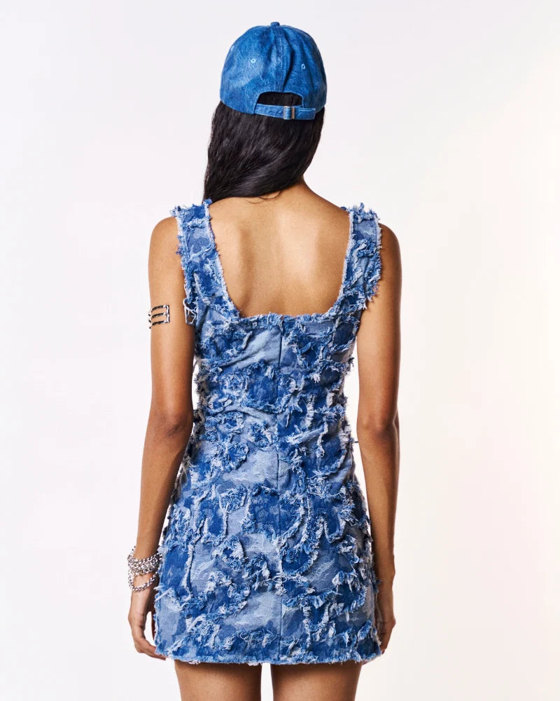 Volfsbane 3D Denim Bodycon Dress
