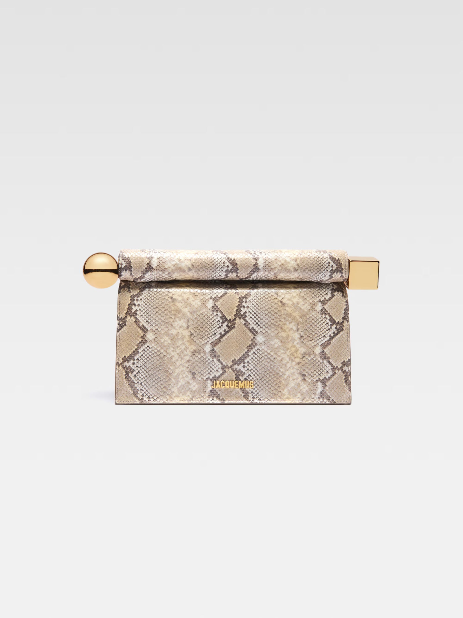 Jacquemus The Rond Carré Clutch Bag - Beige