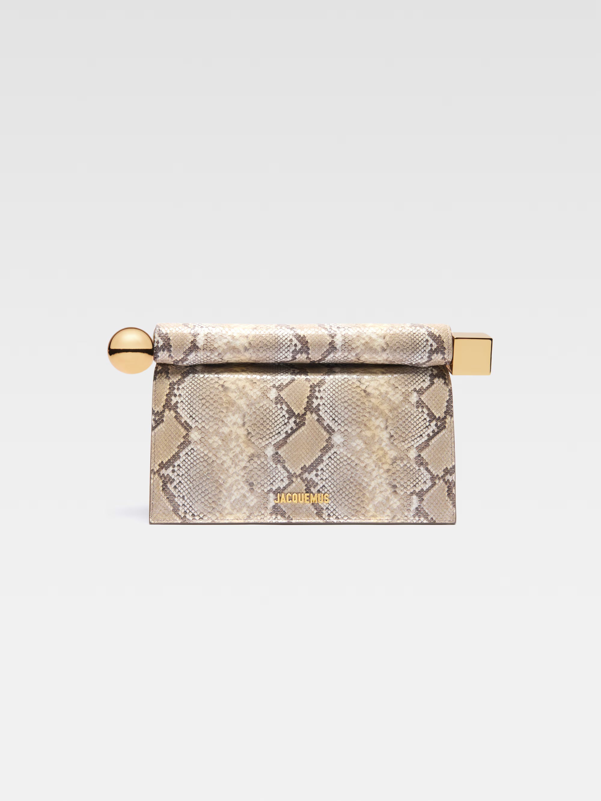Jacquemus The Rond Carré Clutch Bag - Beige