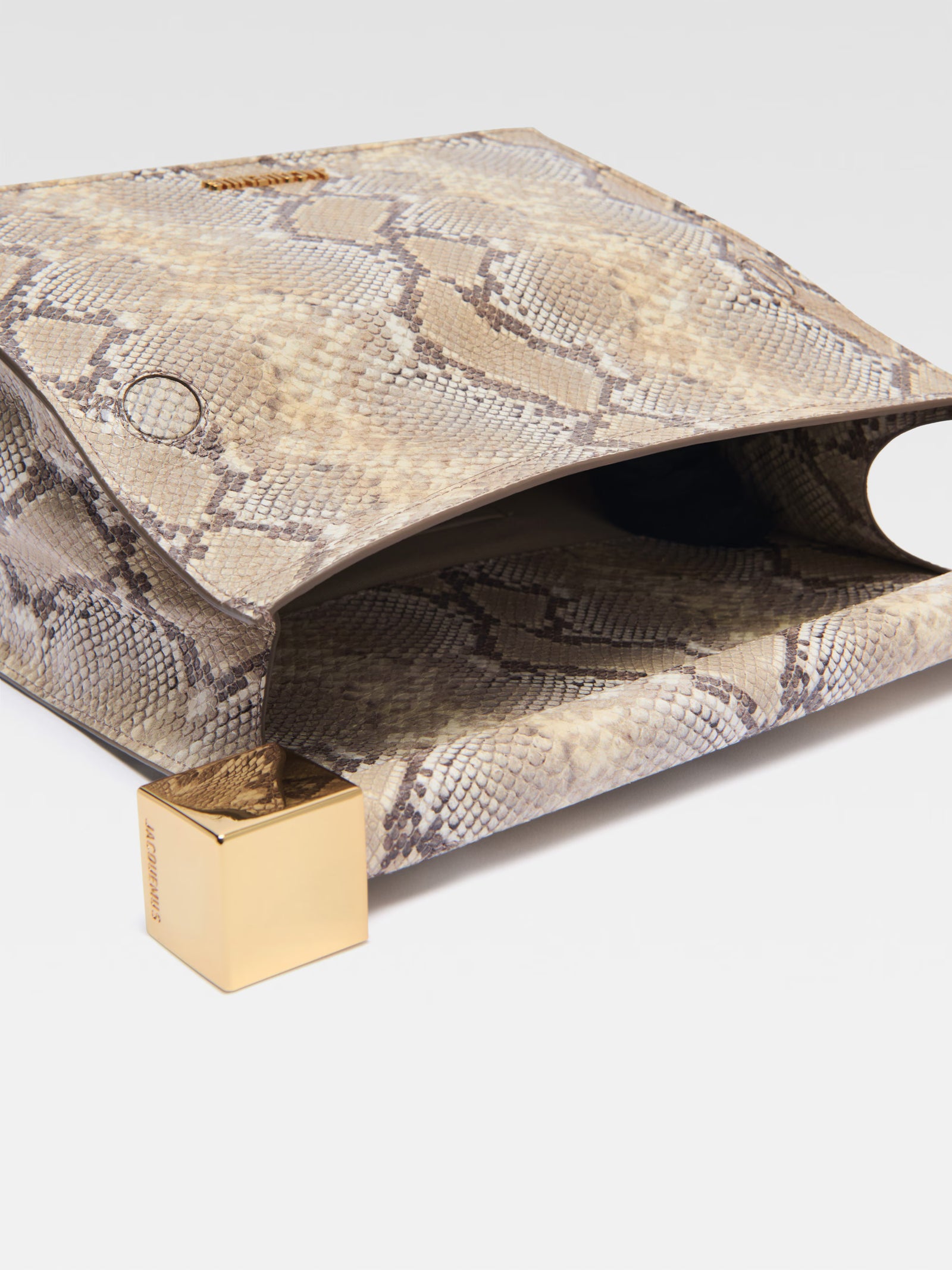 Jacquemus The Rond Carré Clutch Bag - Beige