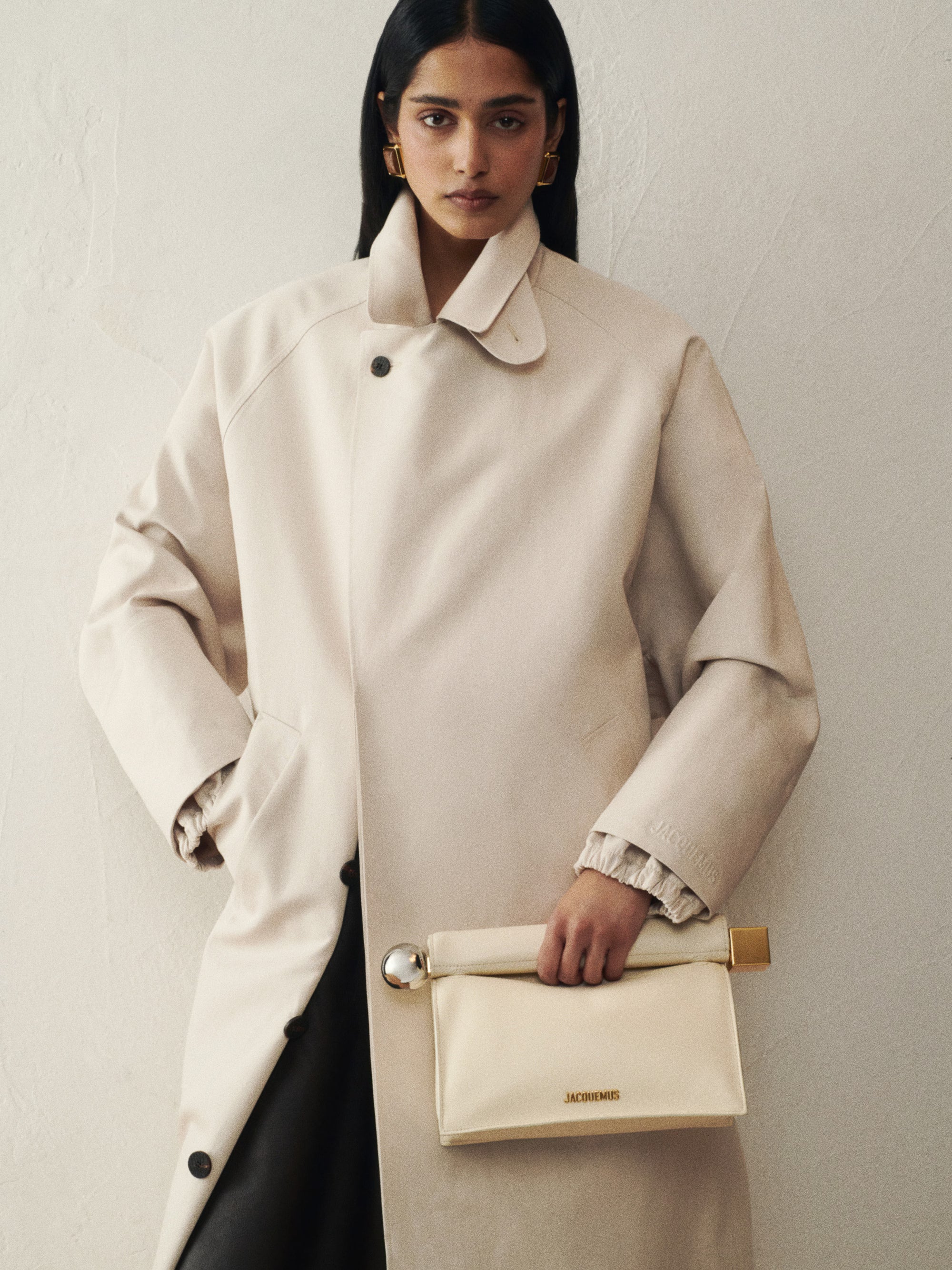 Jacquemus The Rond Carré Clutch Bag - Light Ivory