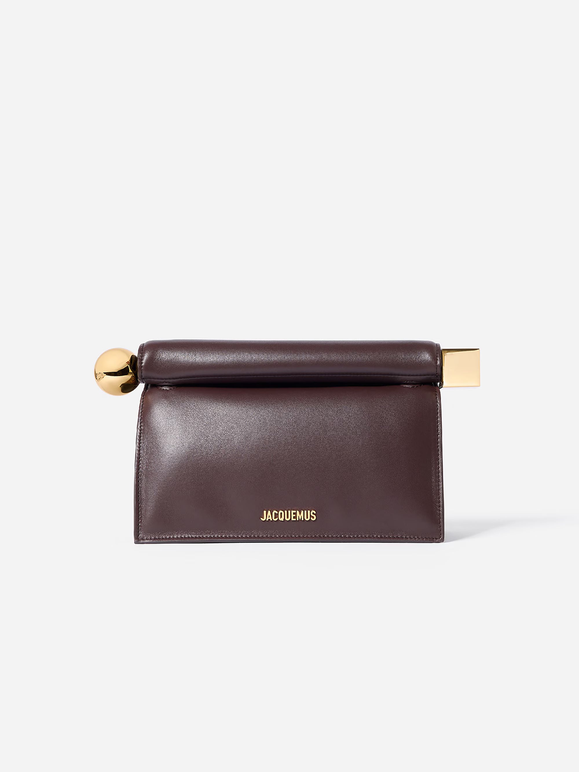 Jacquemus The Rond Carré Clutch Bag - Midnight Brown