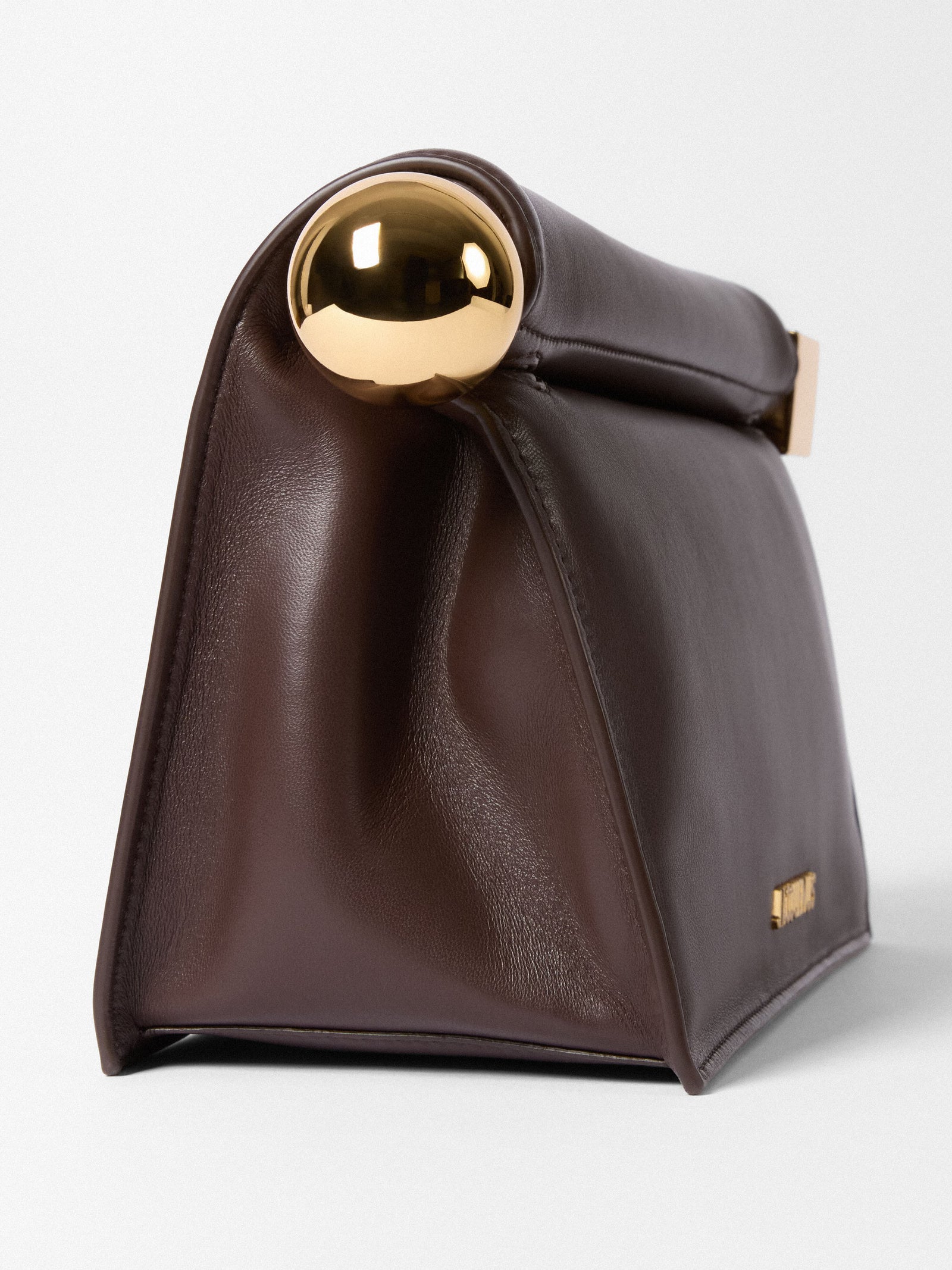 Jacquemus The Rond Carré Clutch Bag - Midnight Brown