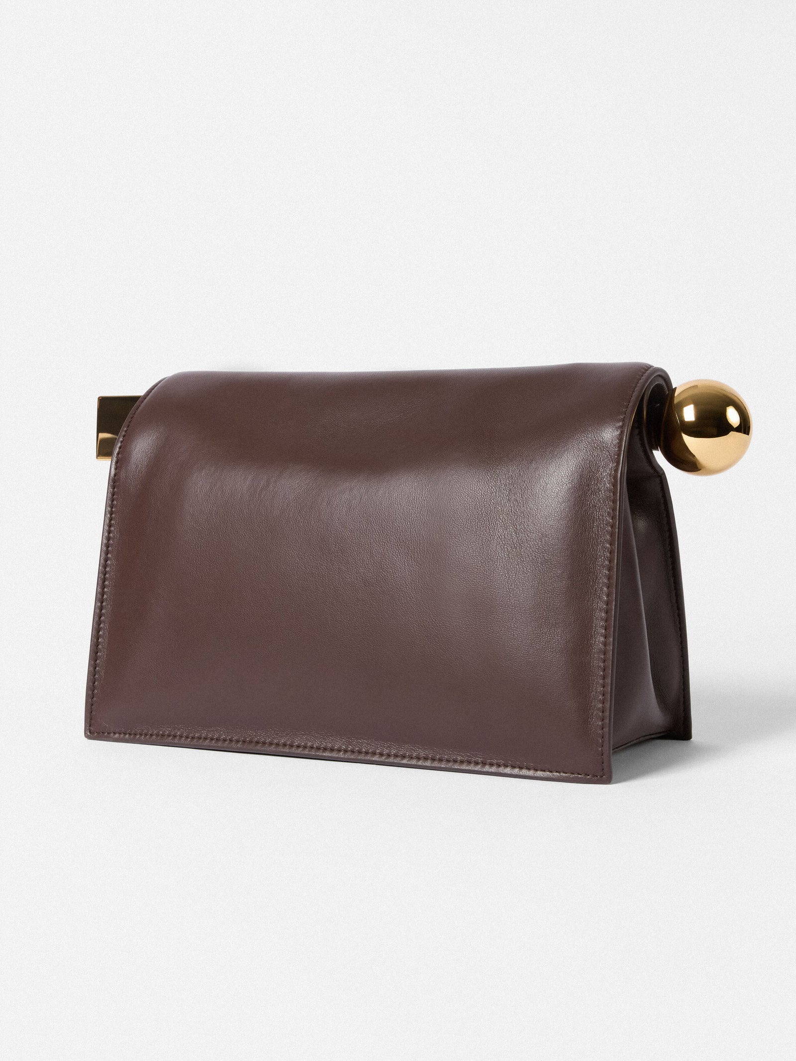 Jacquemus The Rond Carré Clutch Bag - Midnight Brown