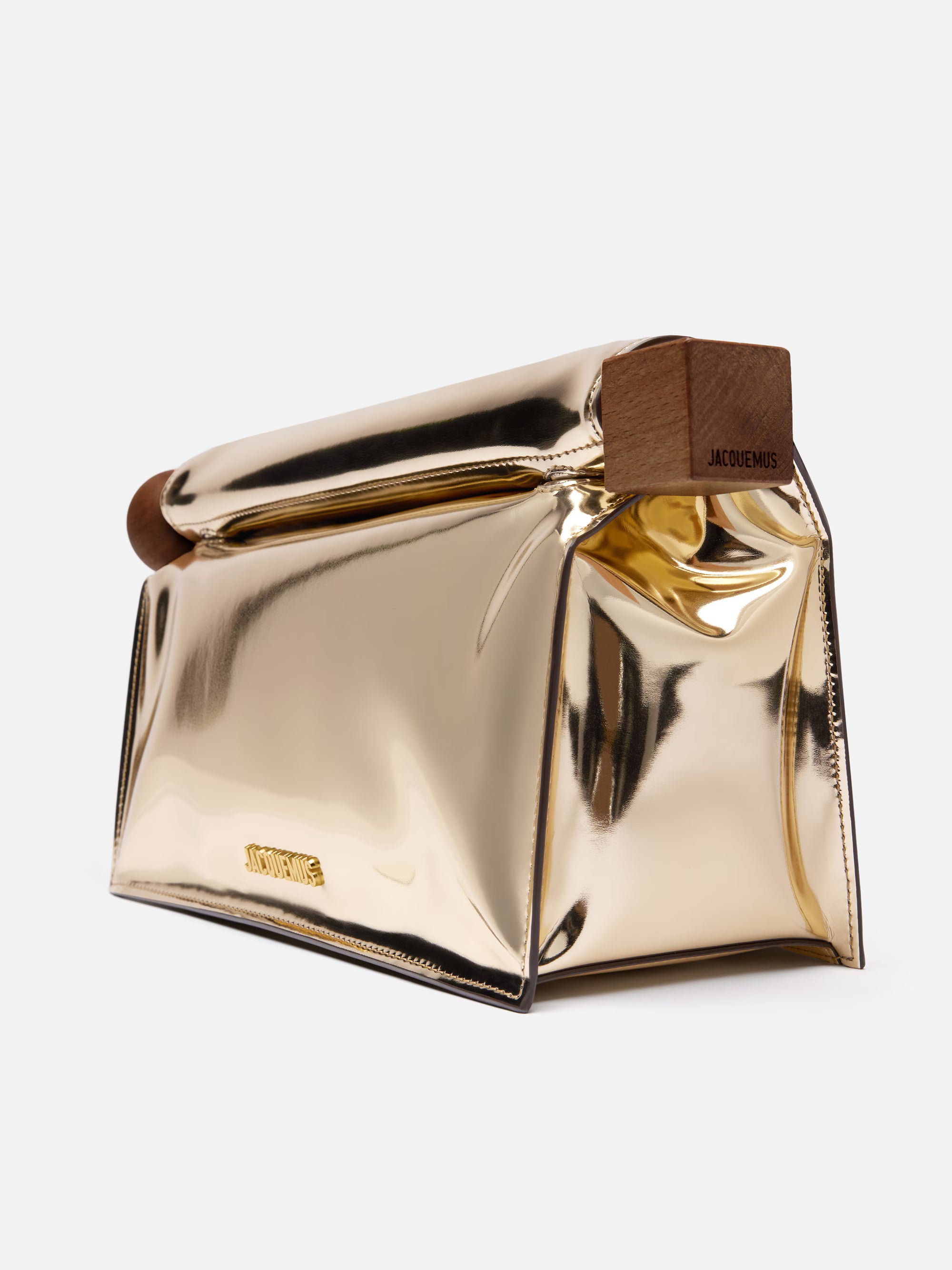 Jacquemus The Rond Carré Clutch Bag - Gold