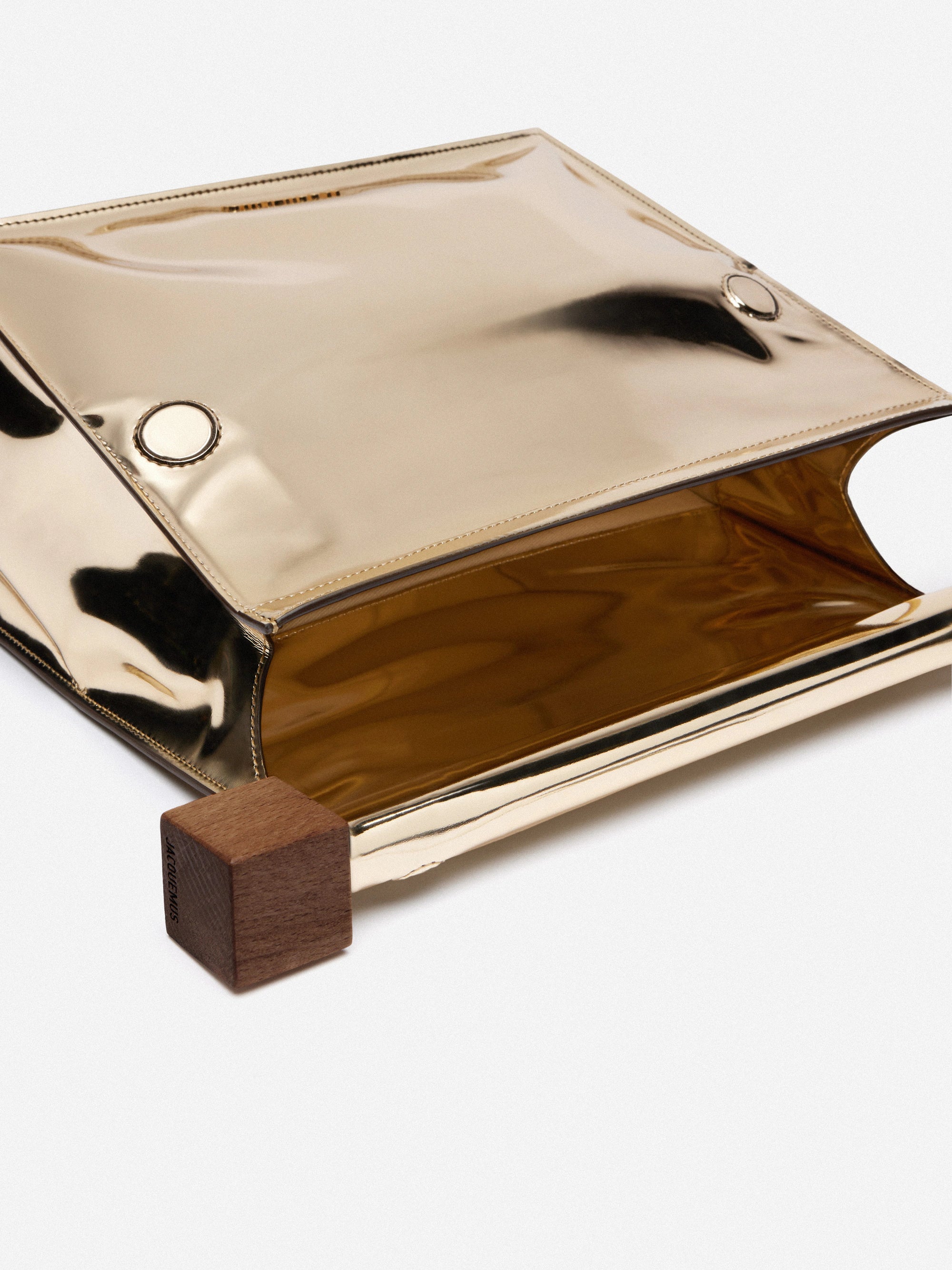 Jacquemus The Rond Carré Clutch Bag - Gold