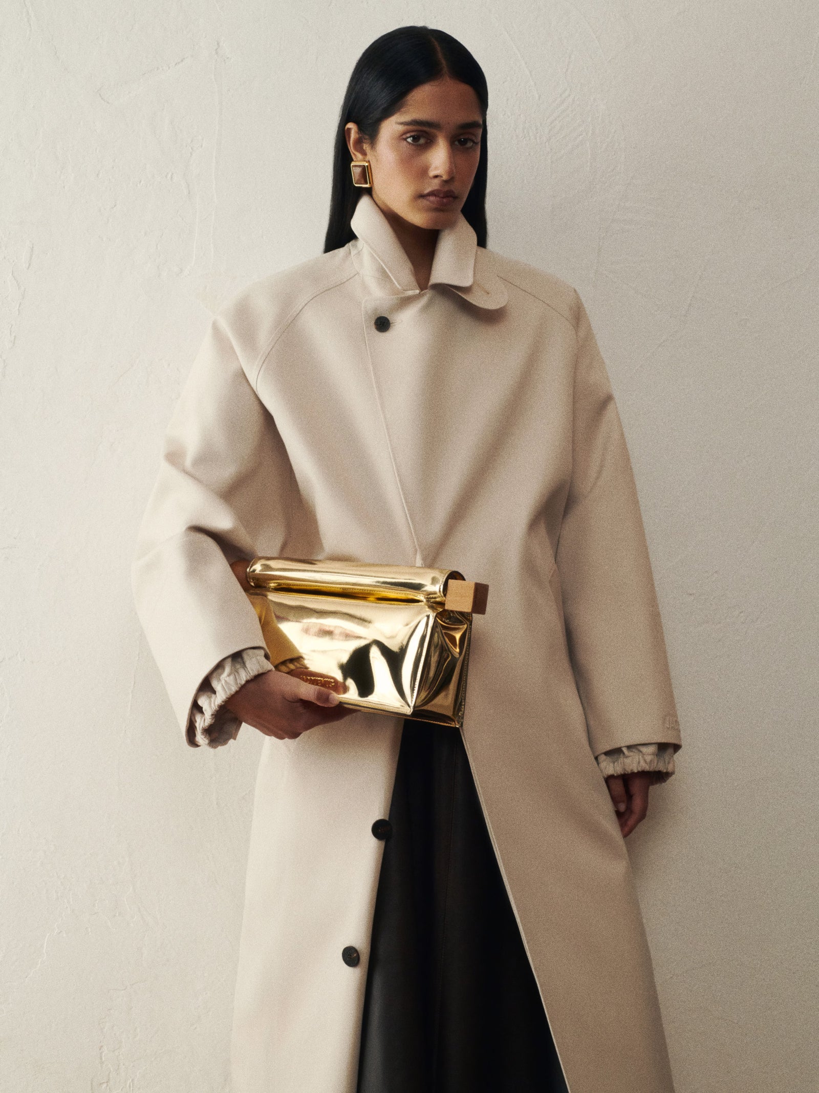 Jacquemus The Rond Carré Clutch Bag - Gold