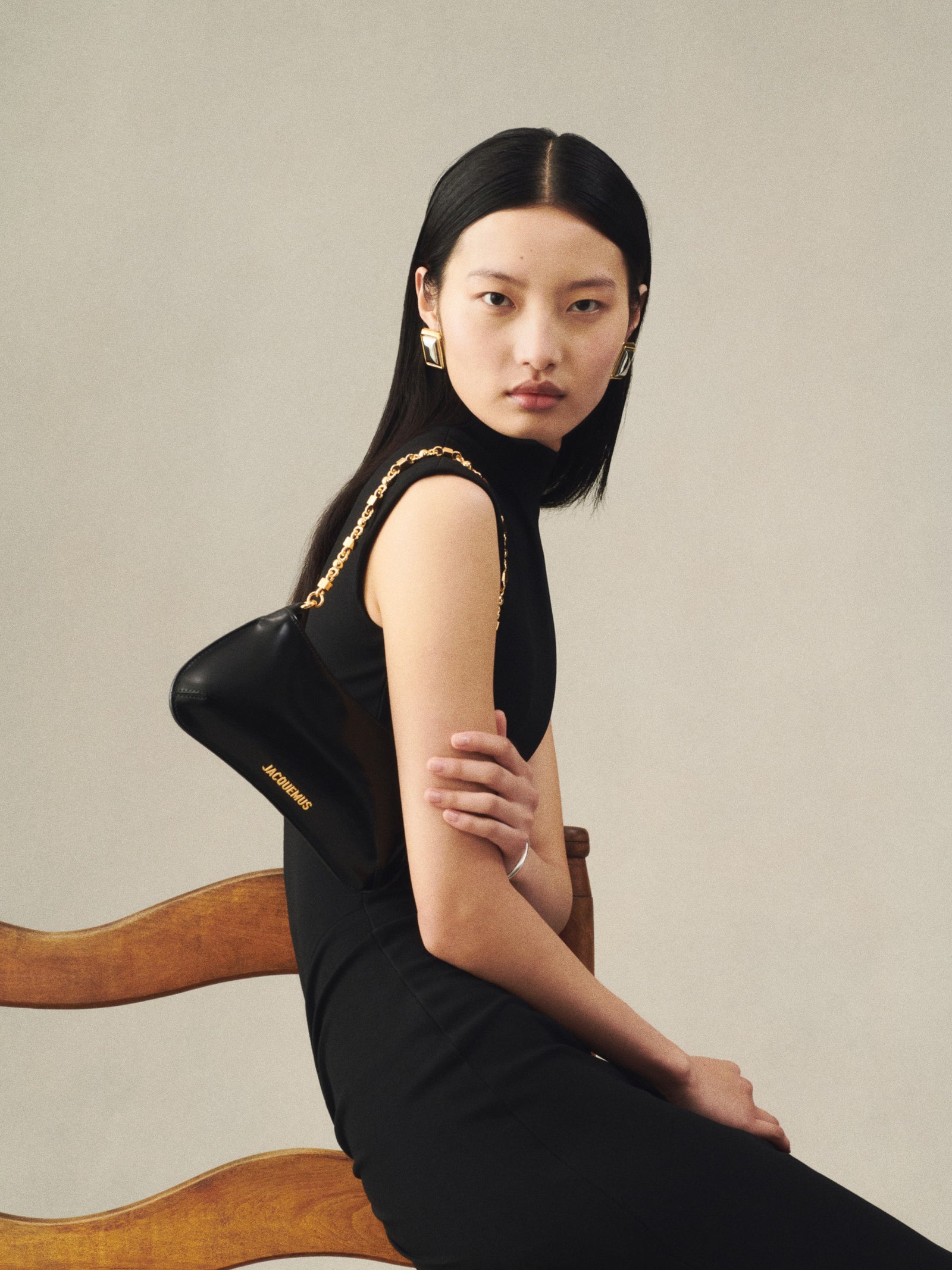 Jacquemus The Small Bisou Chaîne Bag - Black/Gold