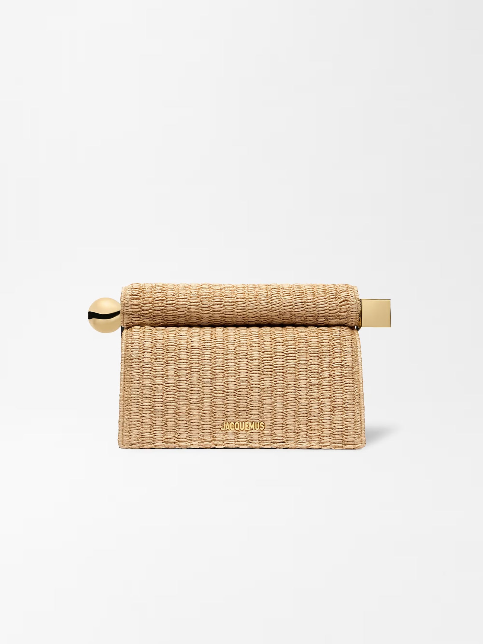 Jacquemus The Rond Carré Clutch Bag - Natural/Black