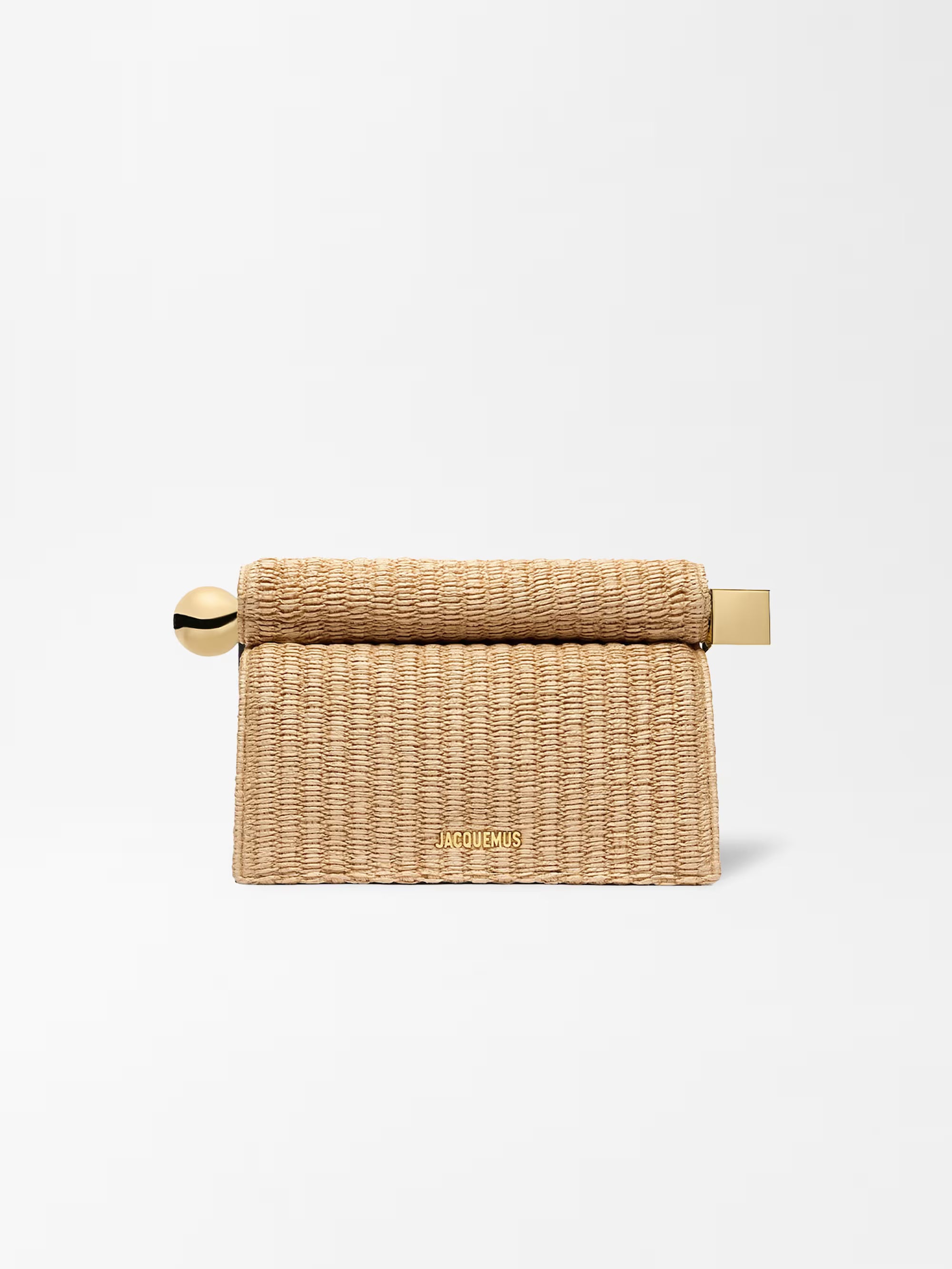 Jacquemus The Rond Carré Clutch Bag - Natural/Black