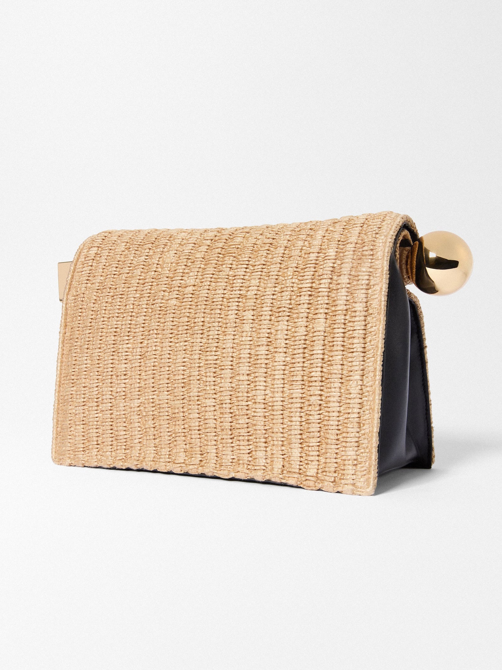 Jacquemus The Rond Carré Clutch Bag - Natural/Black