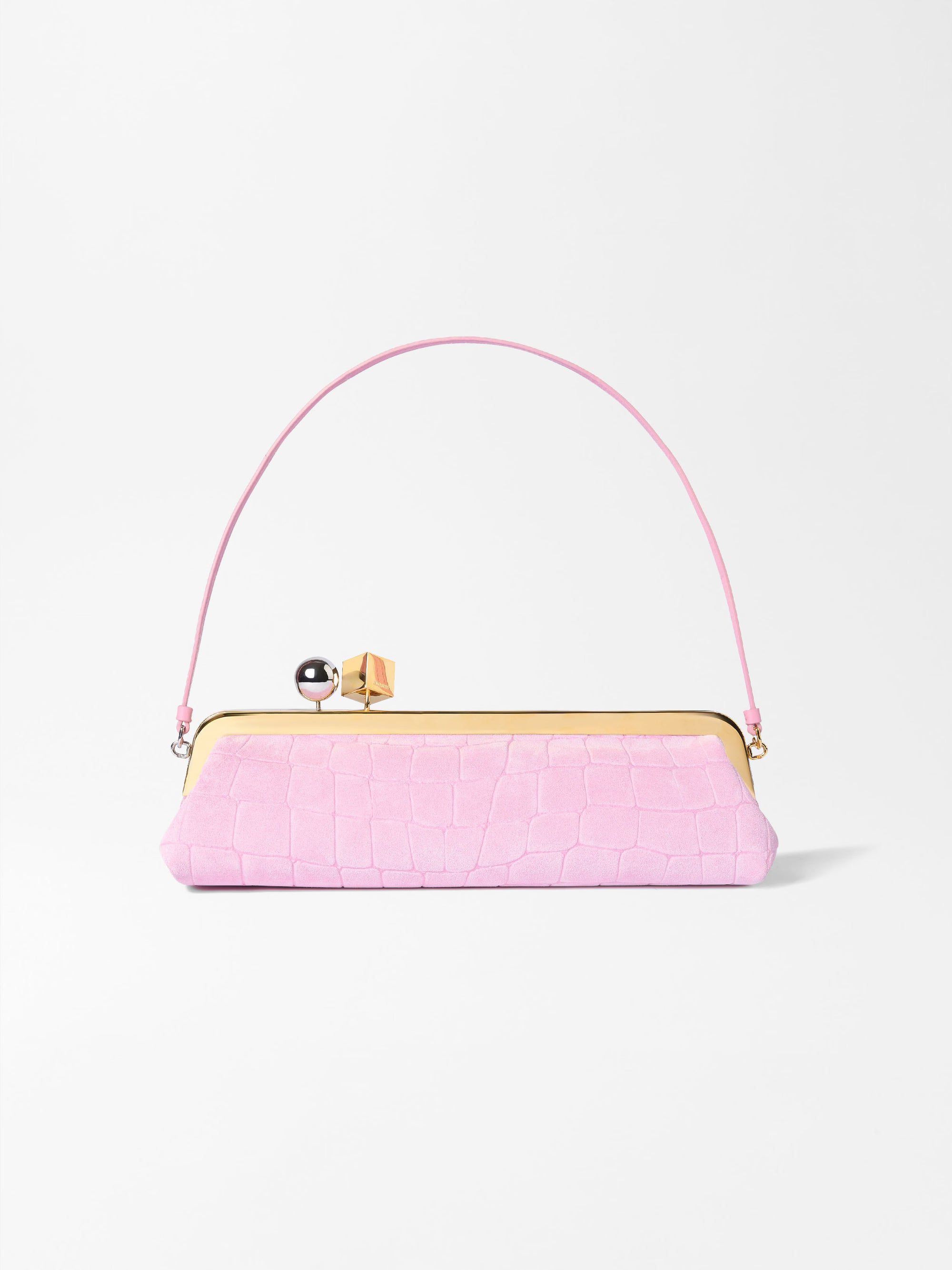 Jacquemus The Salon Clutch Bag - Suede Light Pink
