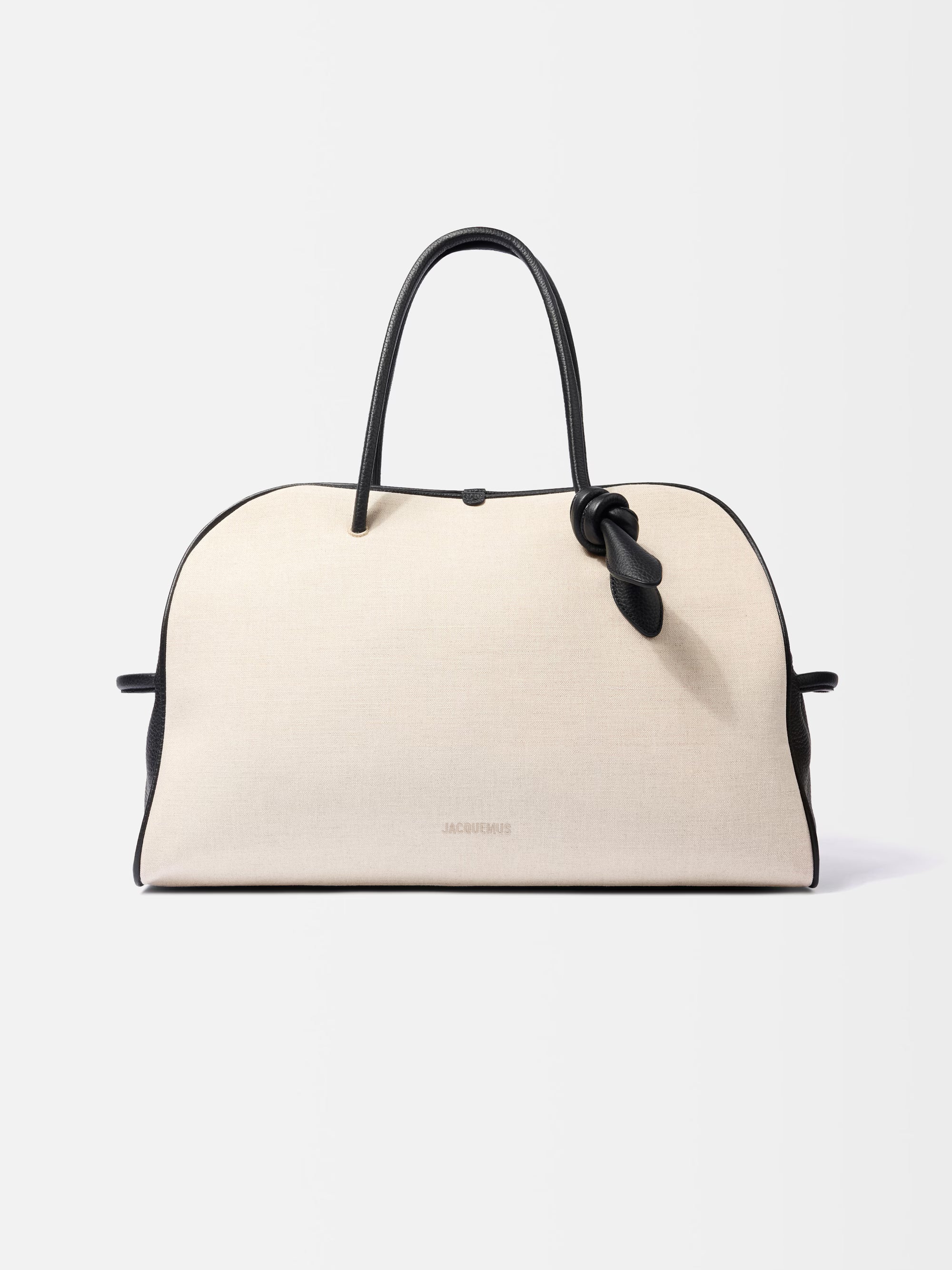 Jacquemus The Large Turismo Bag - Light Greige/Black