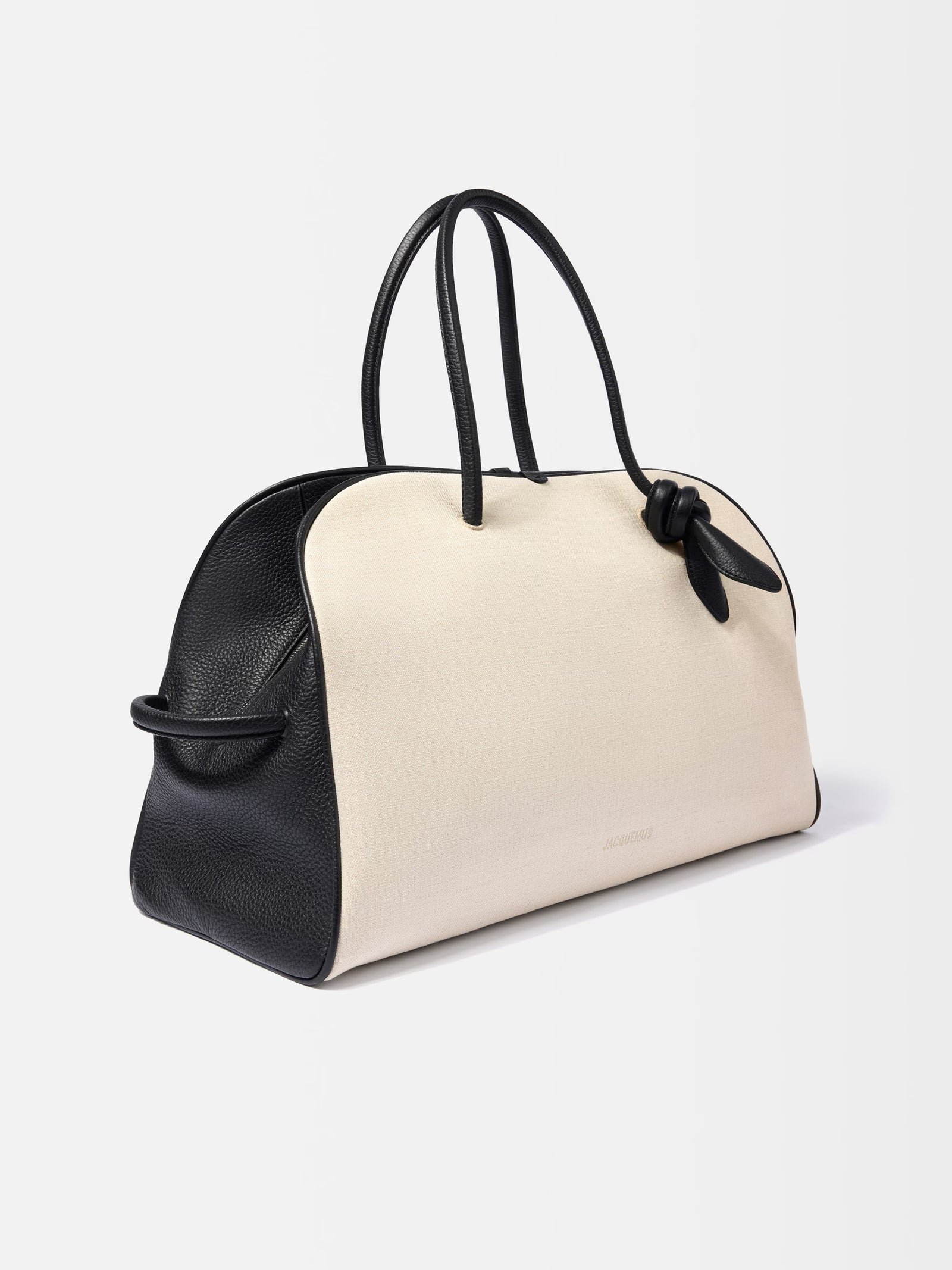 Jacquemus The Large Turismo Bag - Light Greige/Black