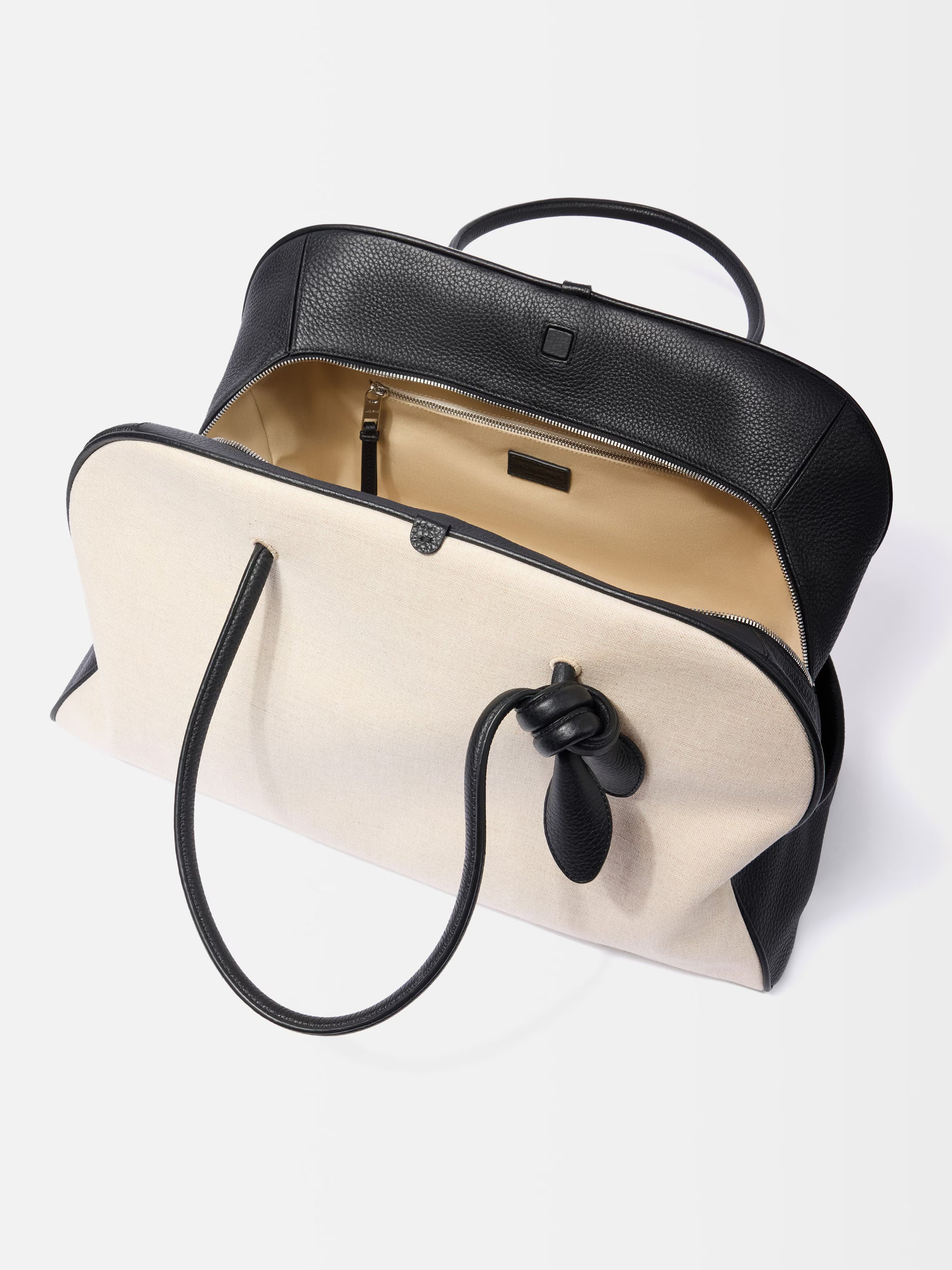 Jacquemus The Large Turismo Bag - Light Greige/Black