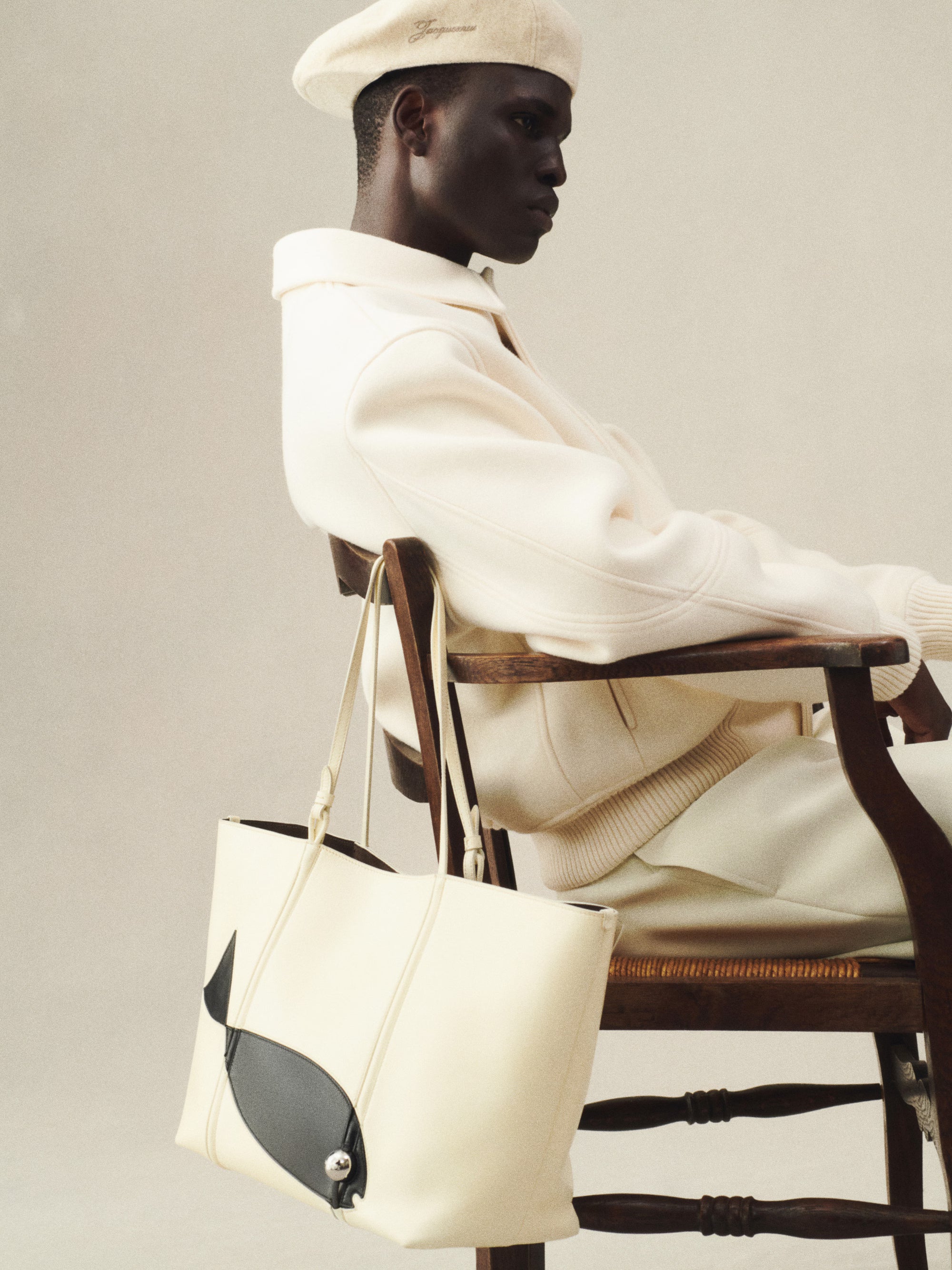 Jacquemus The Marino Bag - Dusty Yellow/Black Fish
