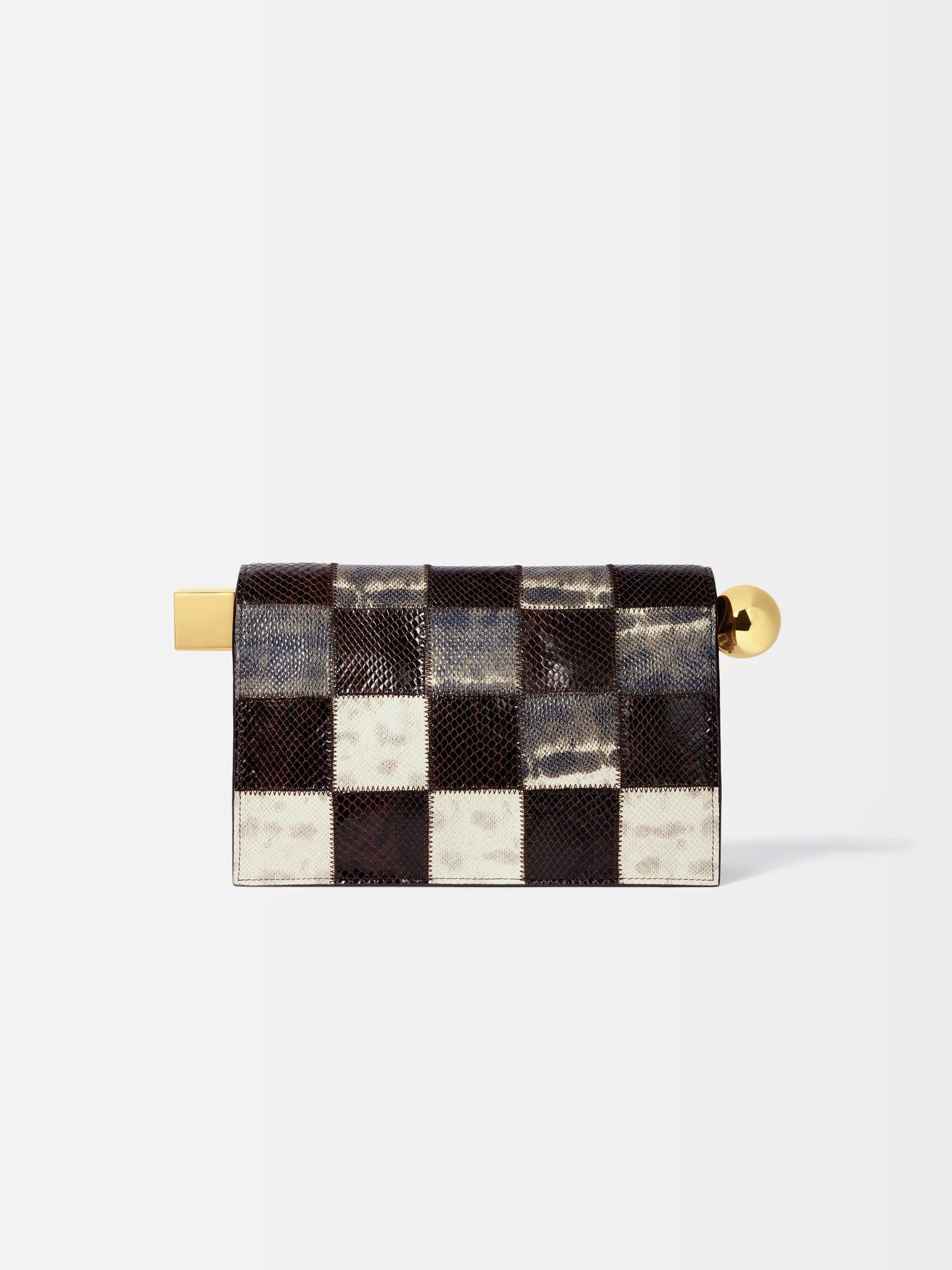 Jacquemus The Rond Carré Clutch Bag - Multi-Brown/Beige