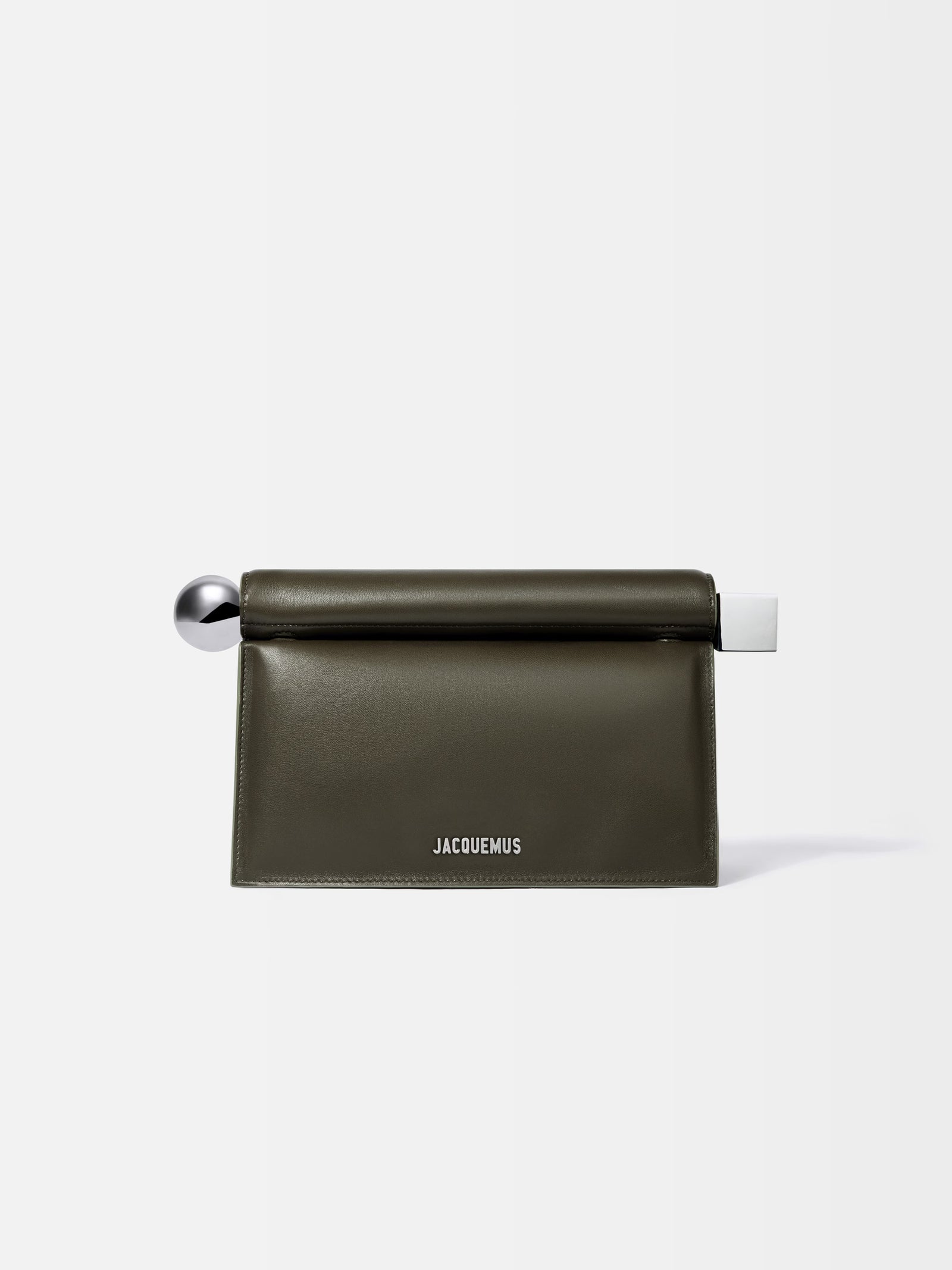 Jacquemus The Rond Carré Clutch Bag - Dark Khaki