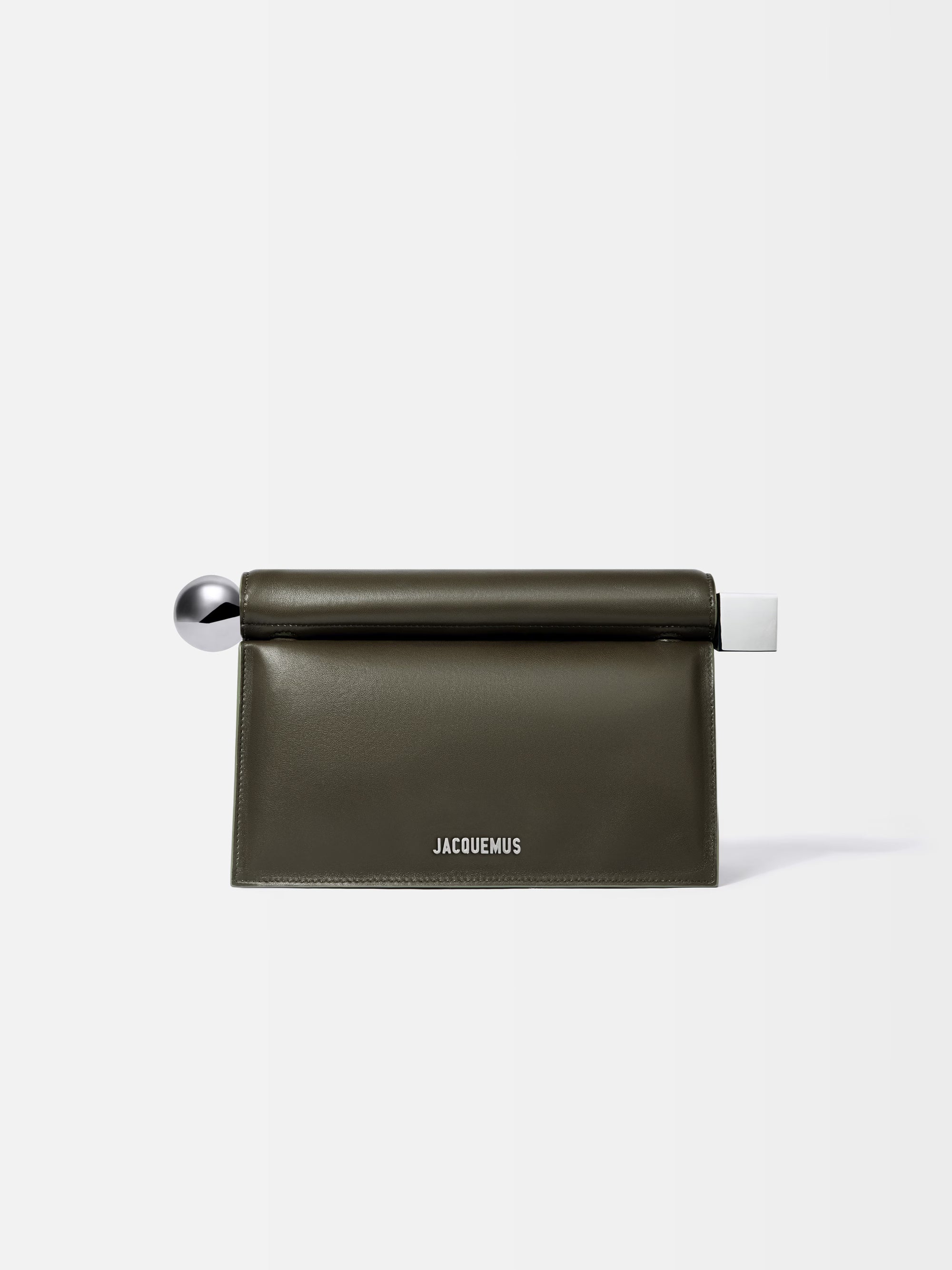 Jacquemus The Rond Carré Clutch Bag - Dark Khaki