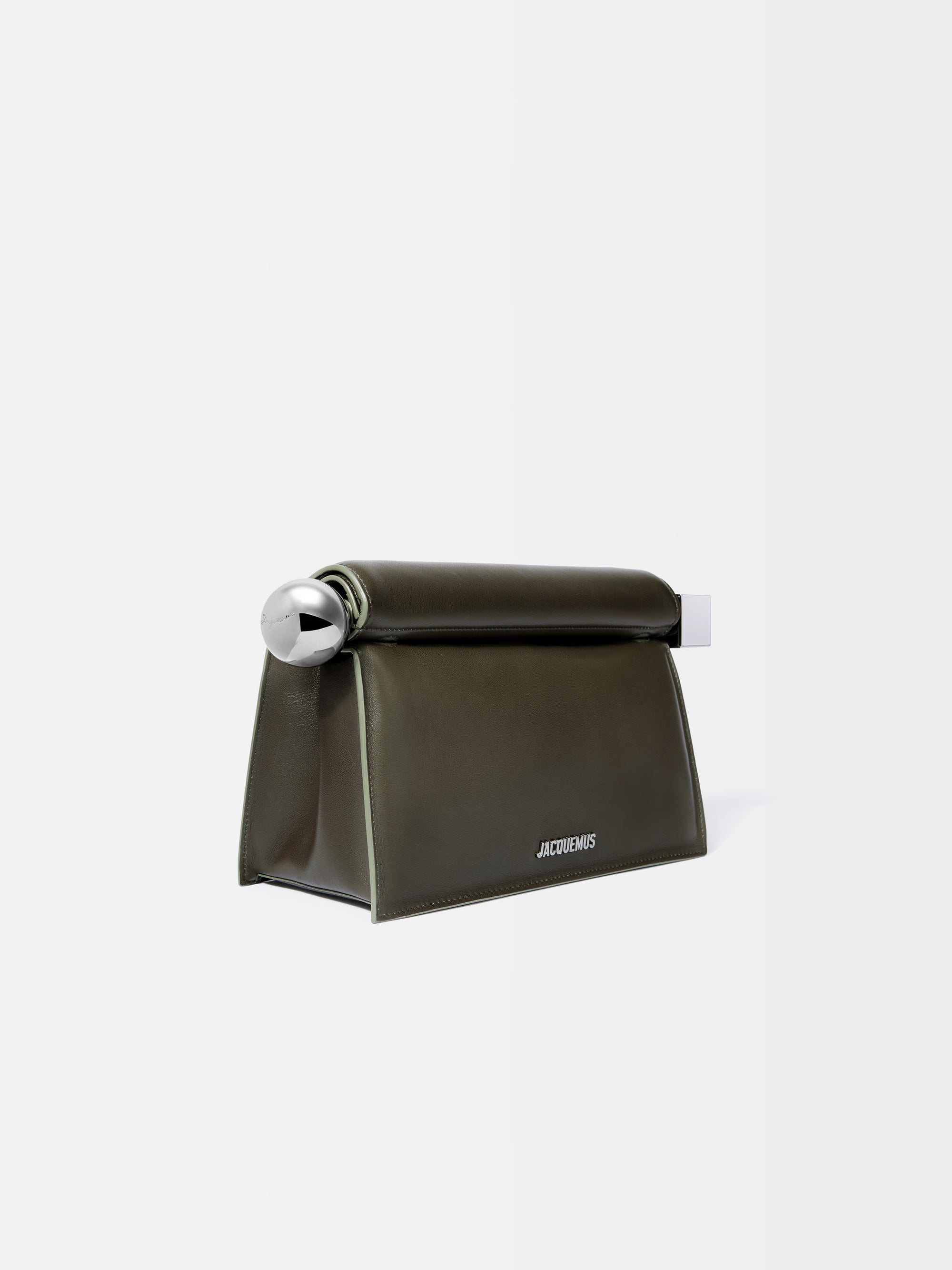 Jacquemus The Rond Carré Clutch Bag - Dark Khaki