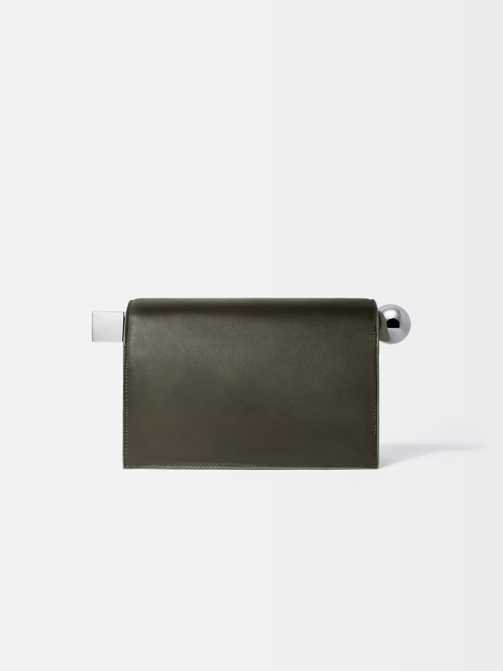 Jacquemus The Rond Carré Clutch Bag - Dark Khaki