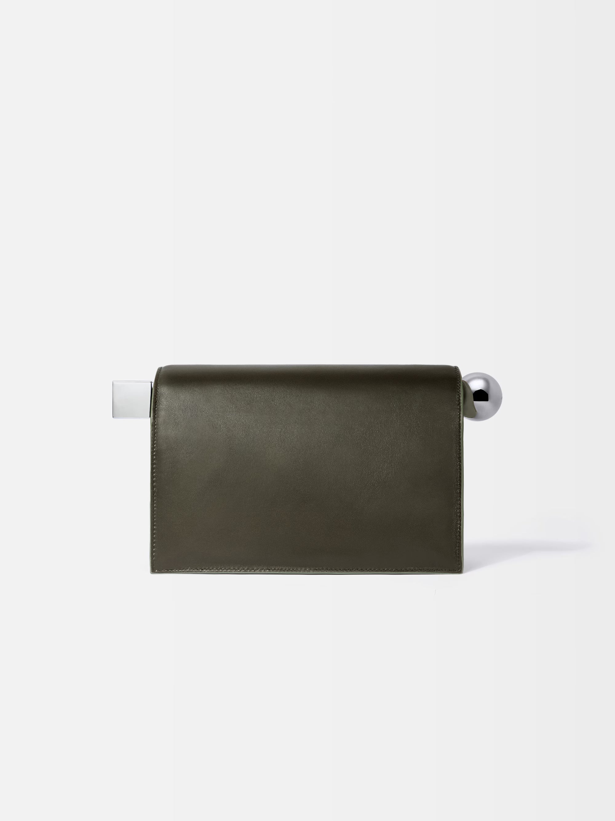 Jacquemus The Rond Carré Clutch Bag - Dark Khaki