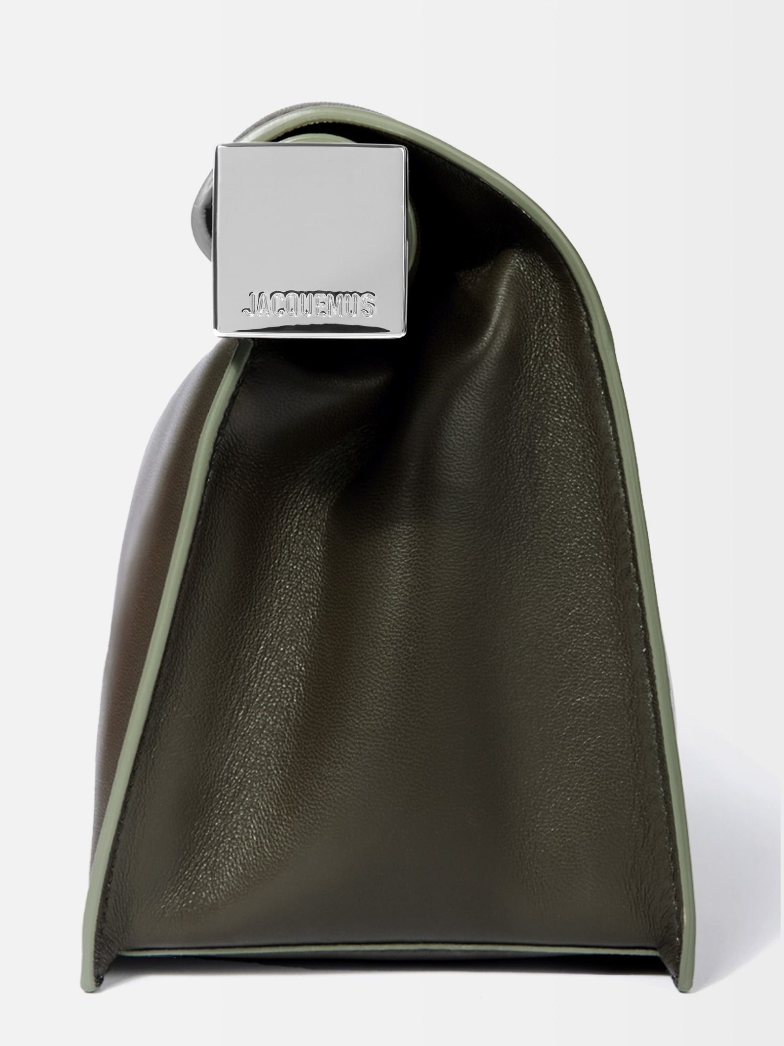Jacquemus The Rond Carré Clutch Bag - Dark Khaki