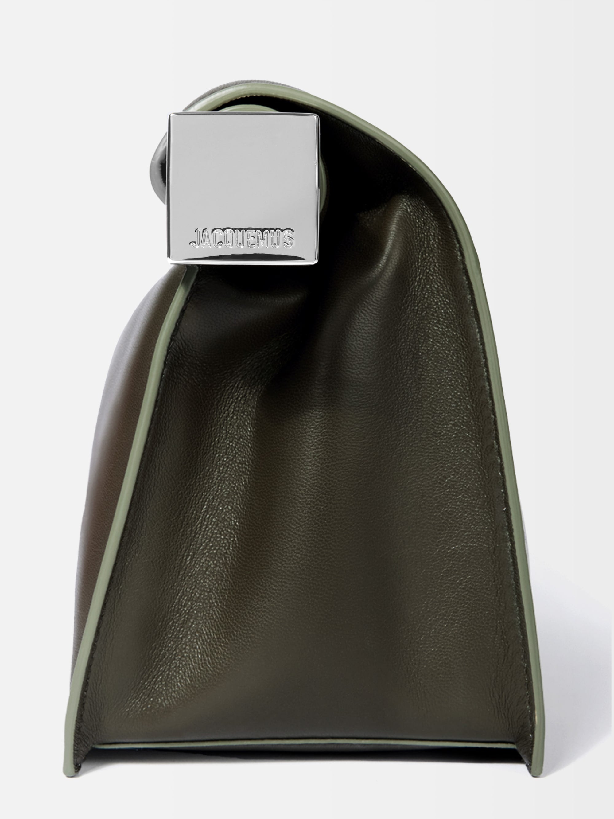 Jacquemus The Rond Carré Clutch Bag - Dark Khaki