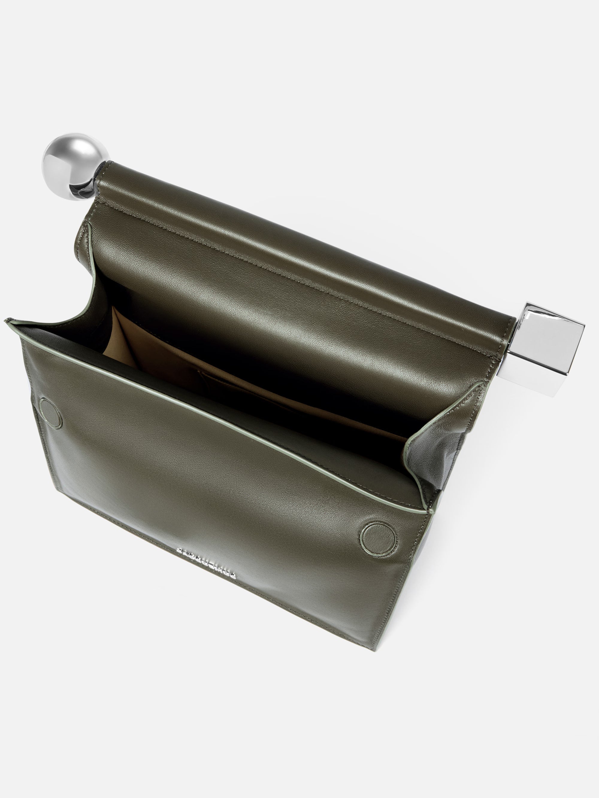 Jacquemus The Rond Carré Clutch Bag - Dark Khaki