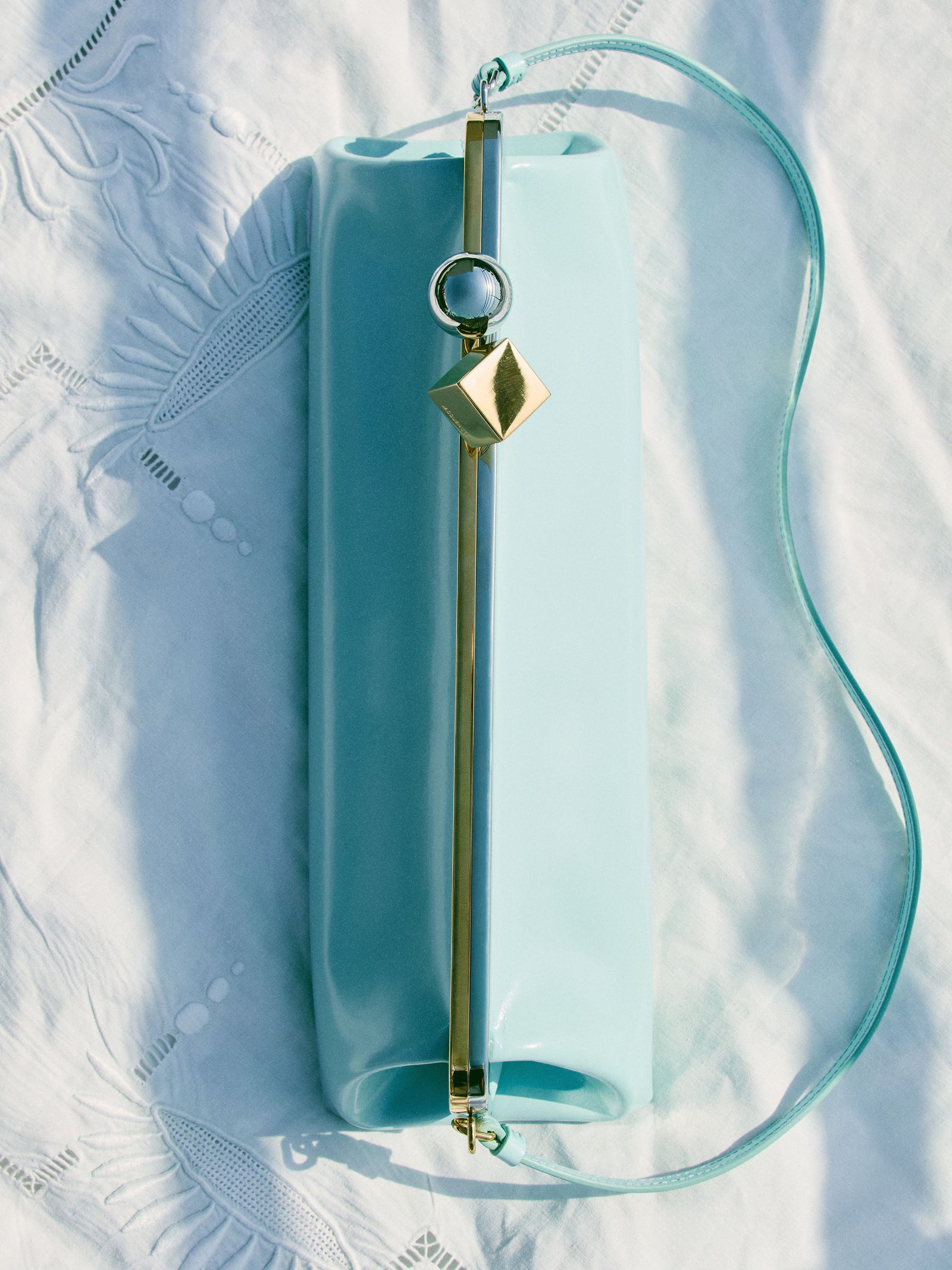 Jacquemus The Salon Clutch Bag - Aqua
