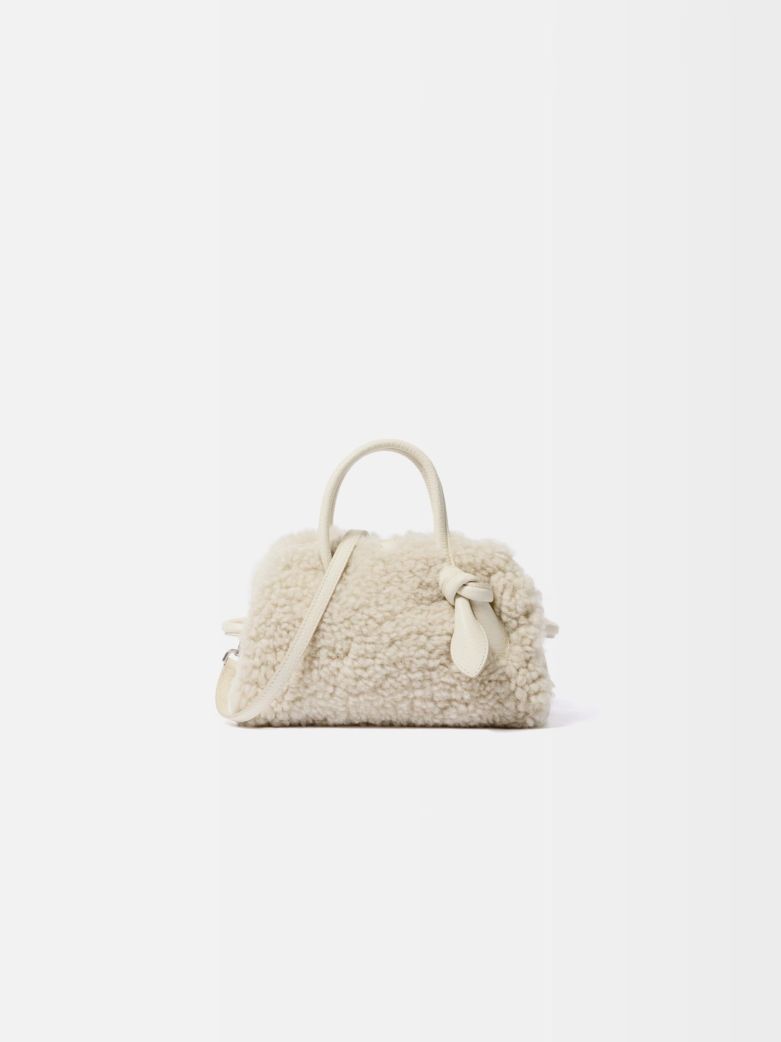 Jacquemus The Small Turismo Bag - Shearling Light Ivory