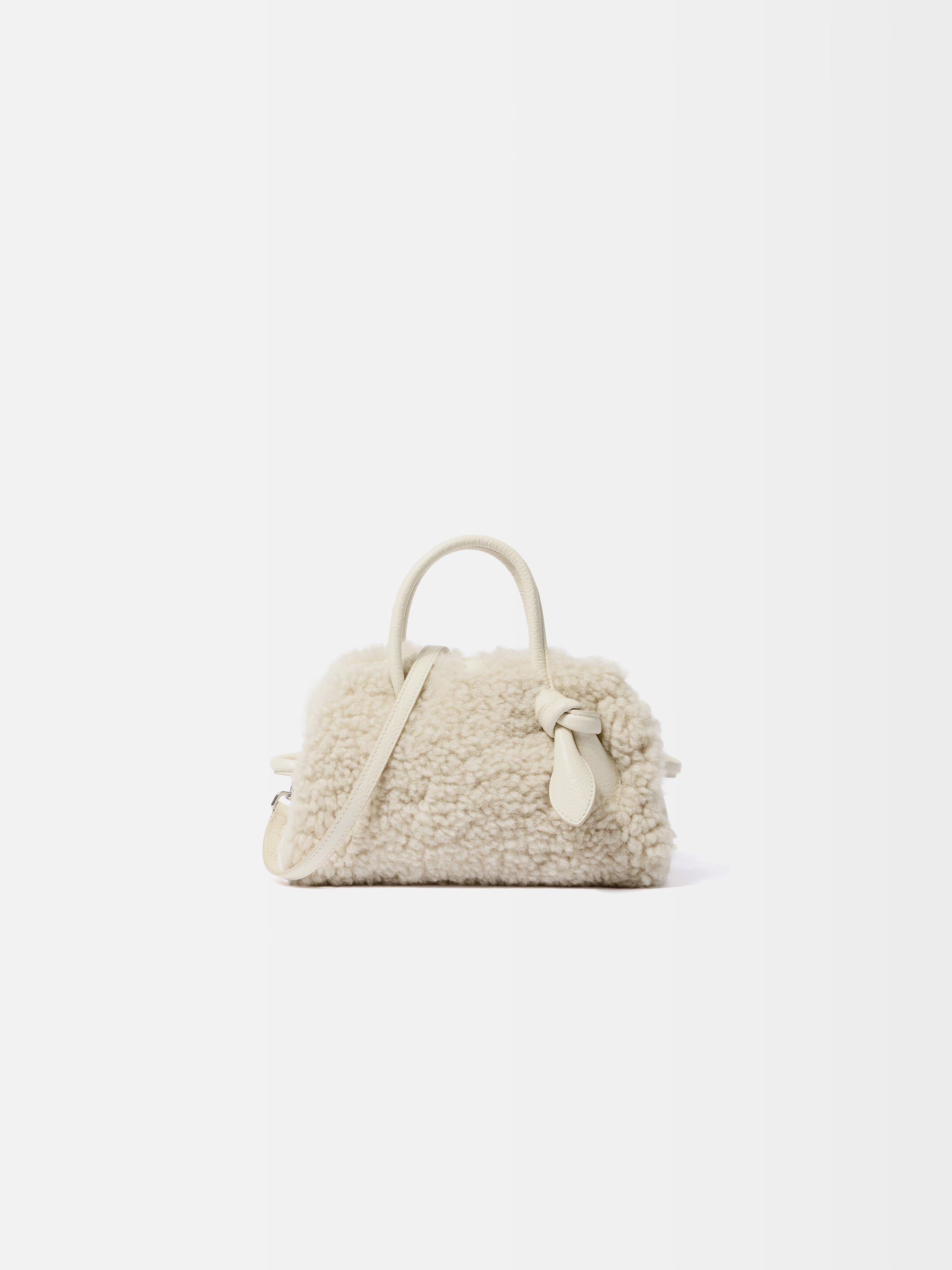 Jacquemus The Small Turismo Bag - Shearling Light Ivory
