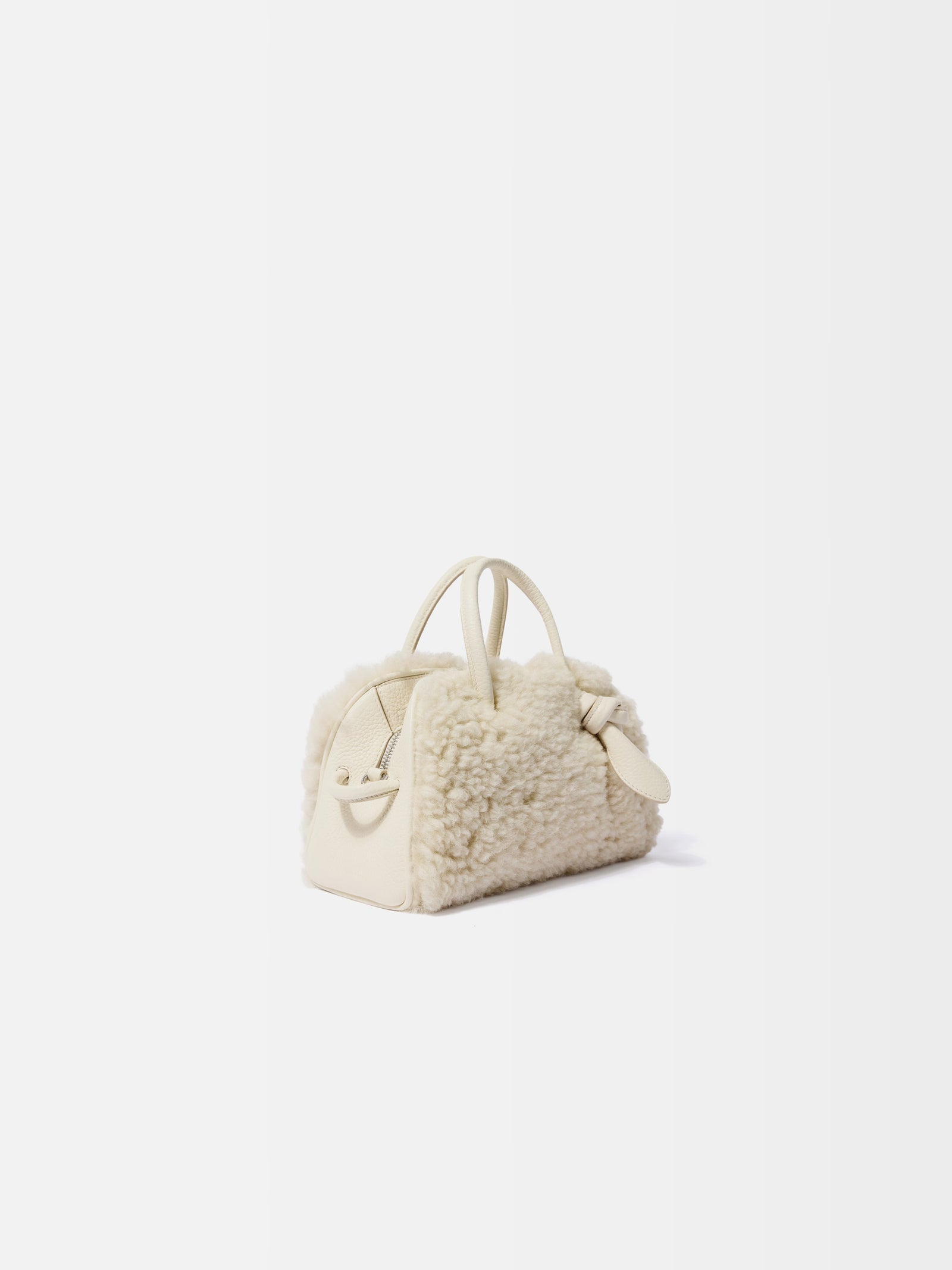 Jacquemus The Small Turismo Bag - Shearling Light Ivory