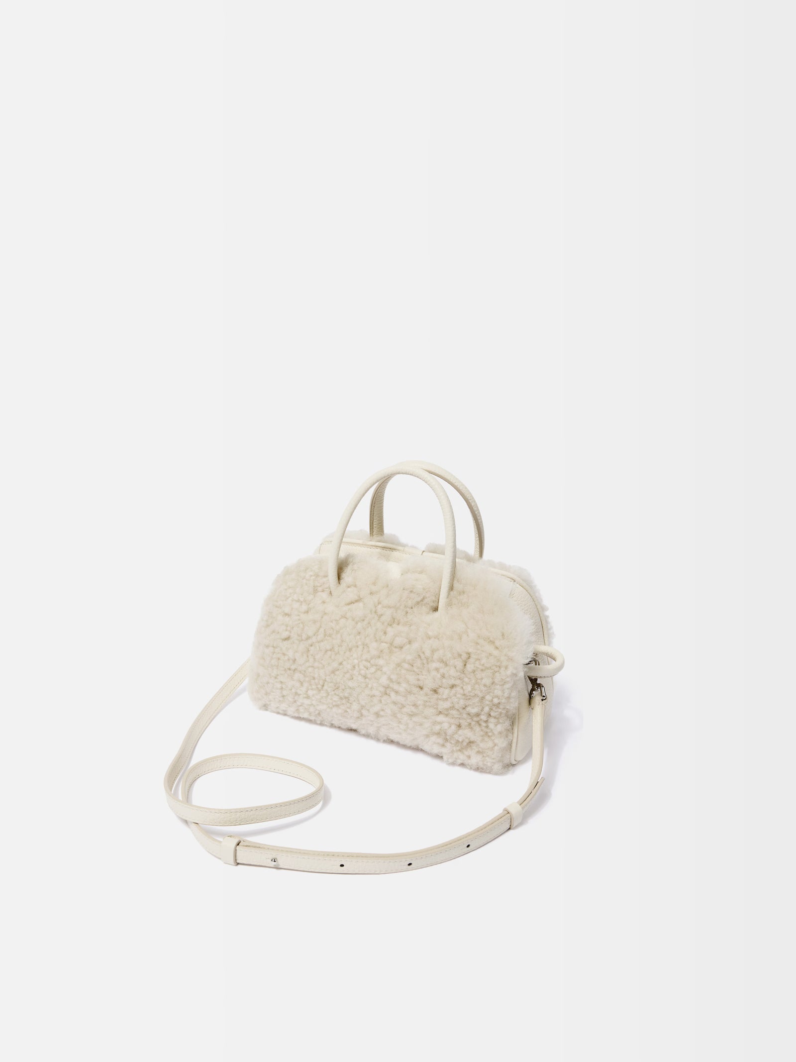 Jacquemus The Small Turismo Bag - Shearling Light Ivory