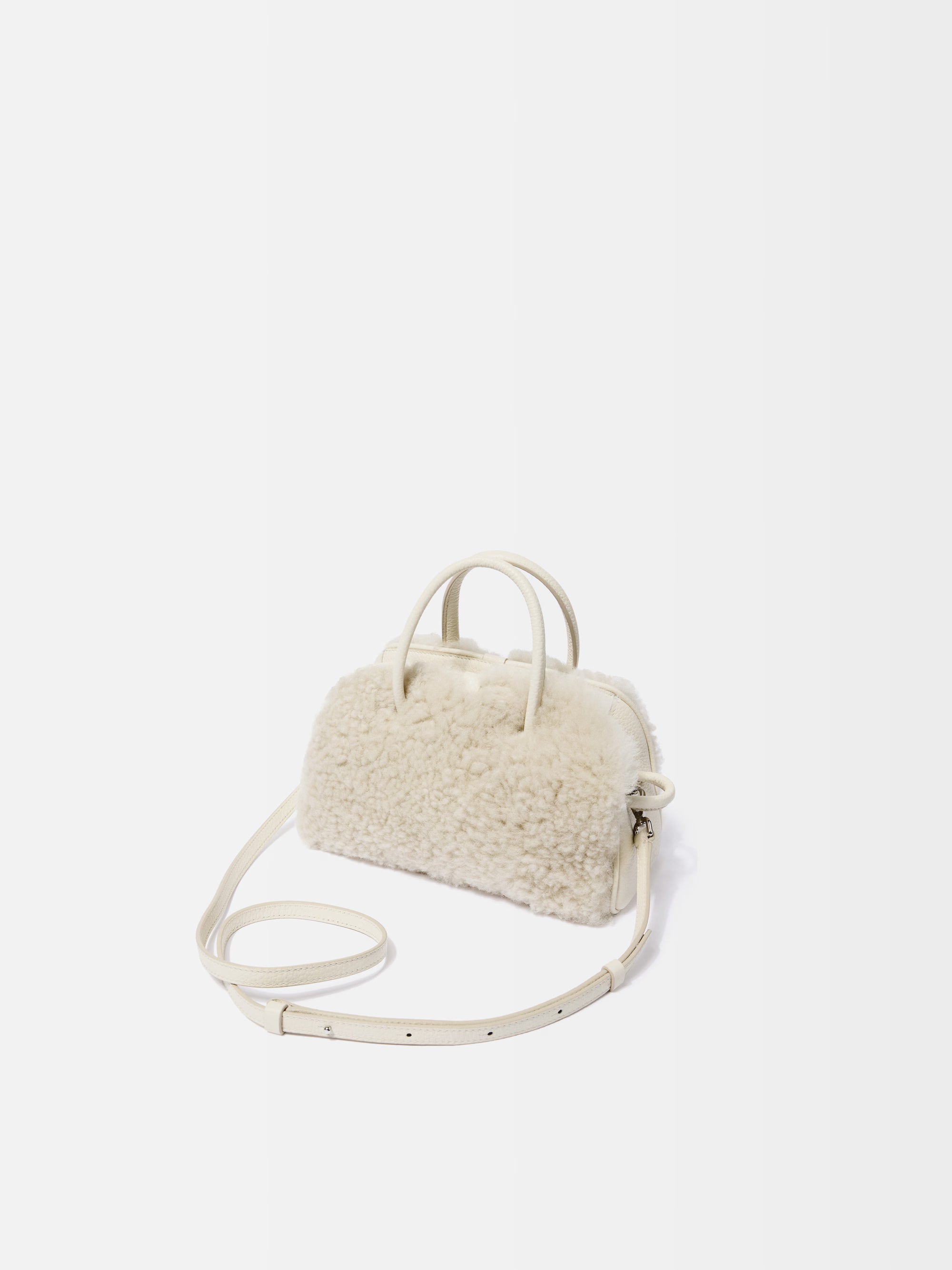 Jacquemus The Small Turismo Bag - Shearling Light Ivory