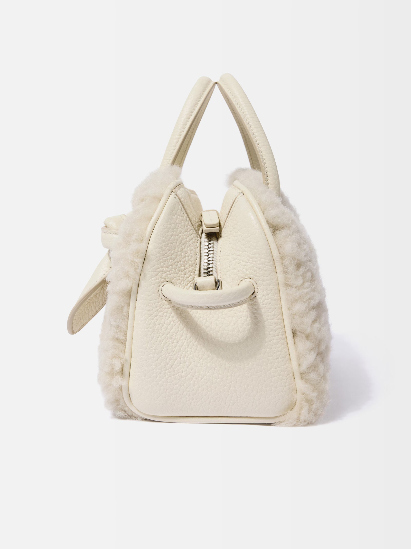 Jacquemus The Small Turismo Bag - Shearling Light Ivory