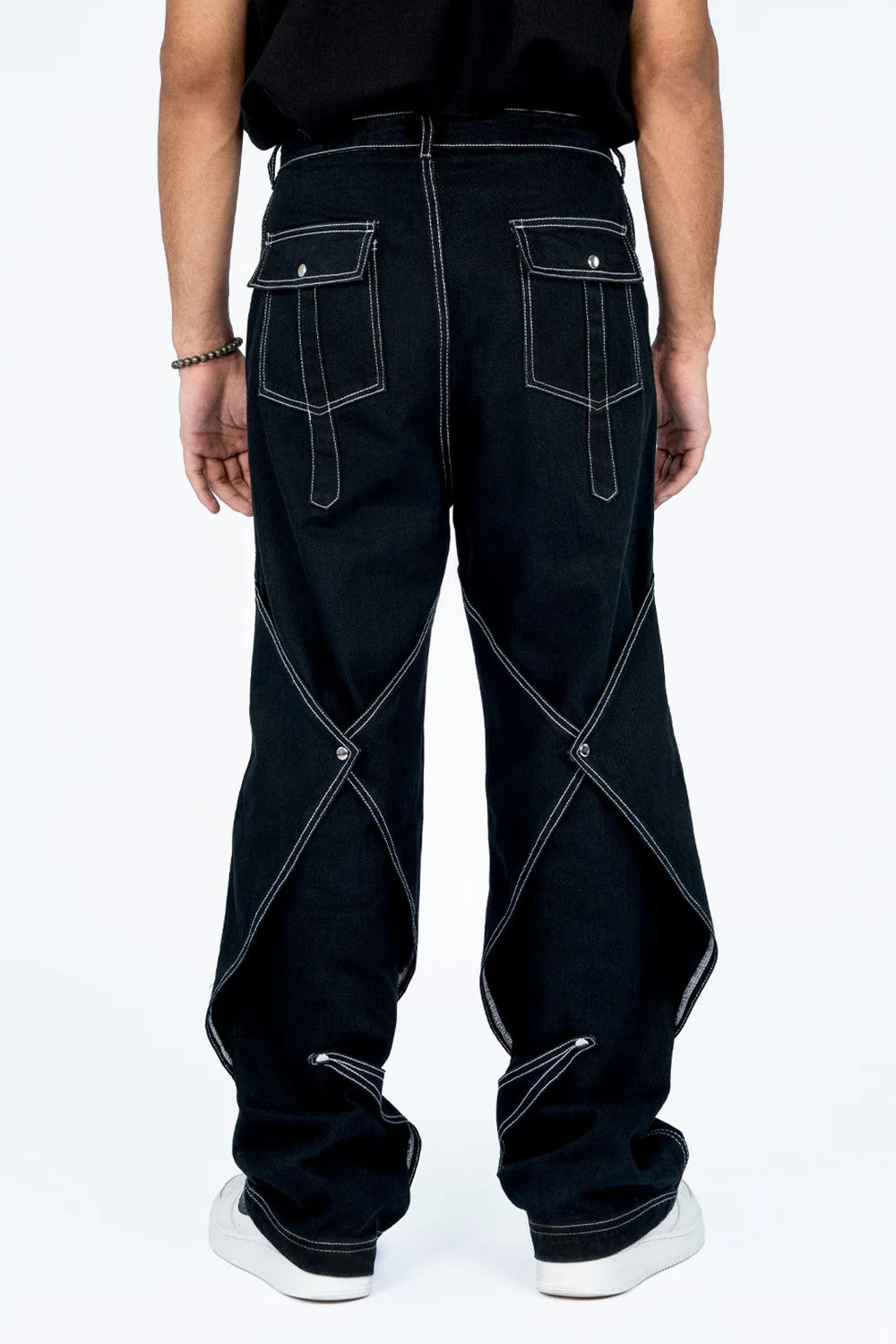 Kathnbenz Black Baggy Denim Pants - The Block Rockin