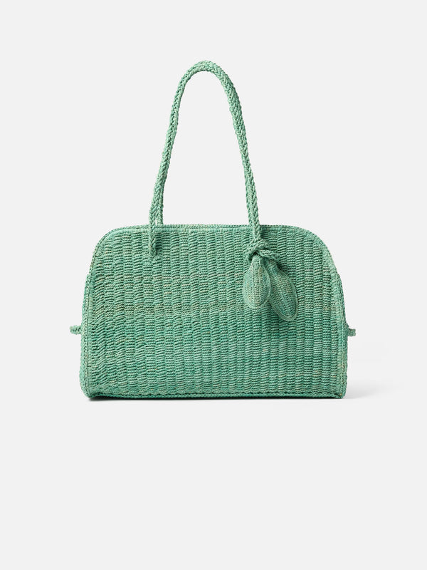 Jacquemus The Raffia Turismo Bag - Turquoise