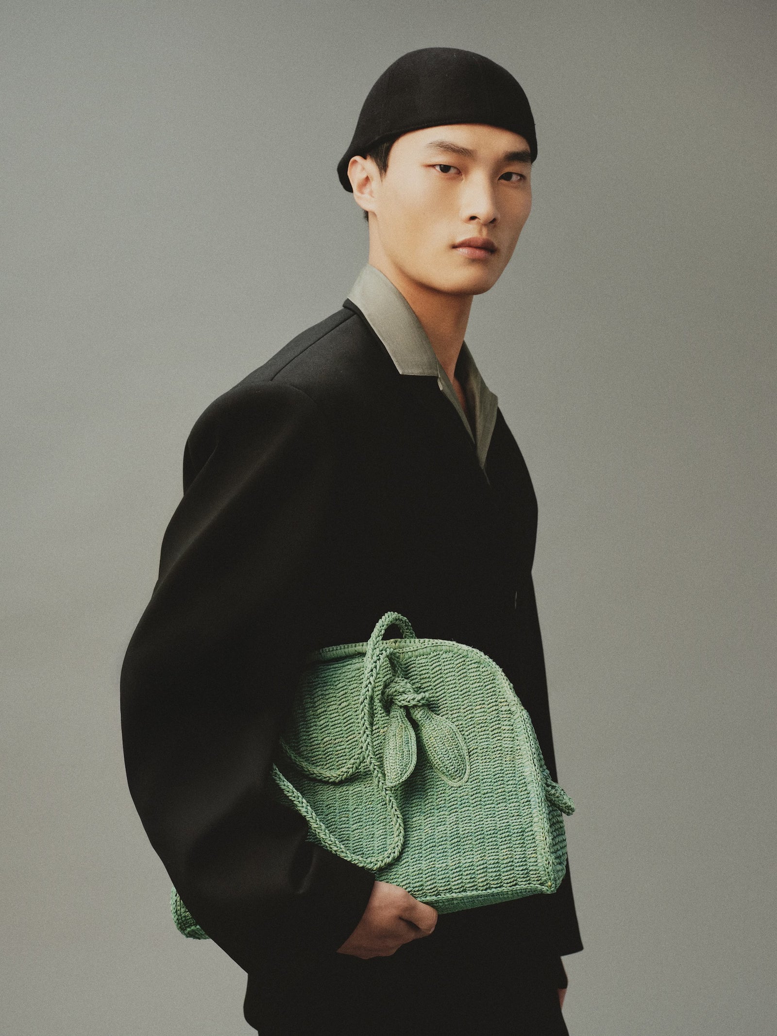 Jacquemus The Raffia Turismo Bag - Turquoise