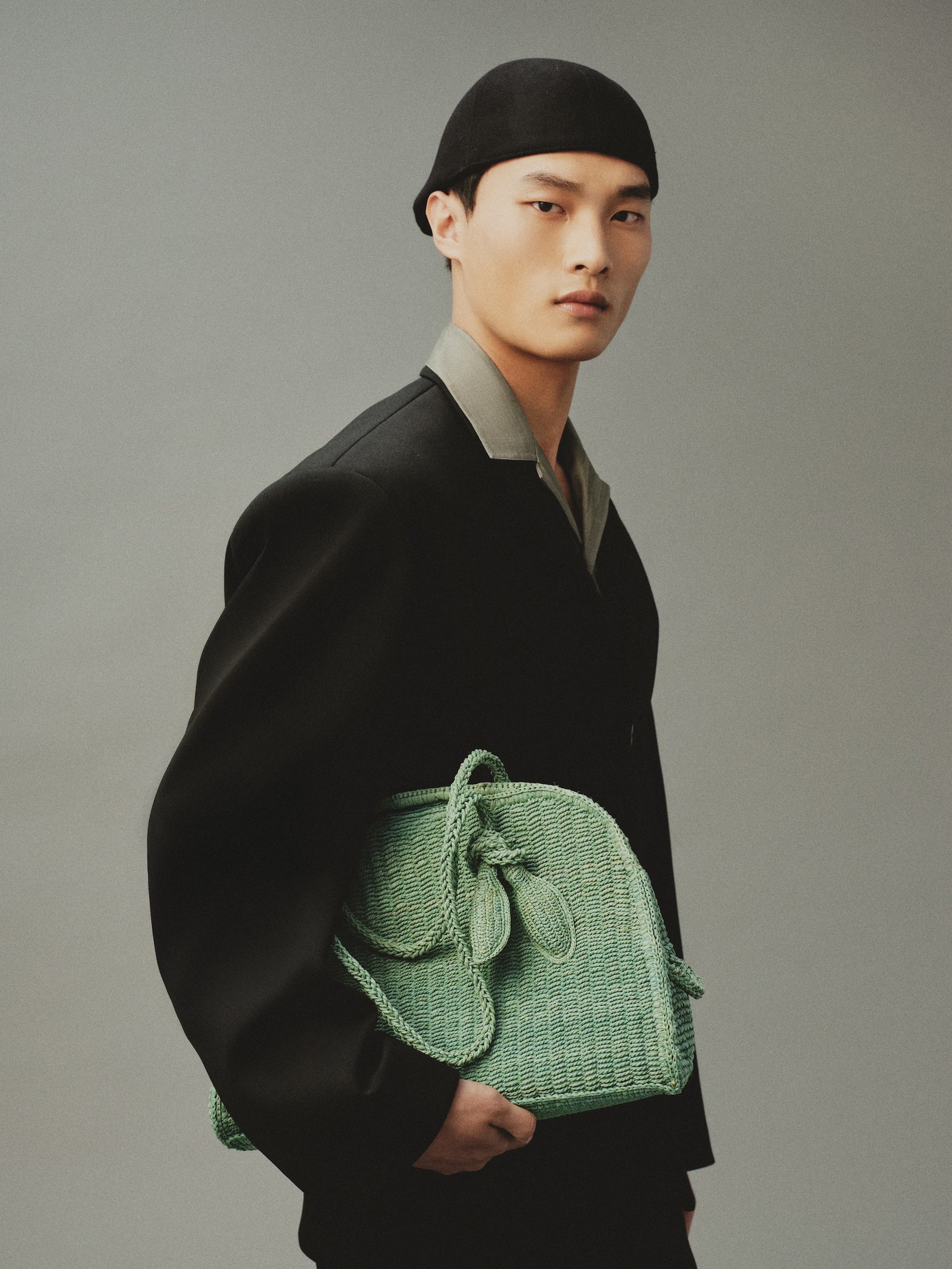 Jacquemus The Raffia Turismo Bag - Turquoise