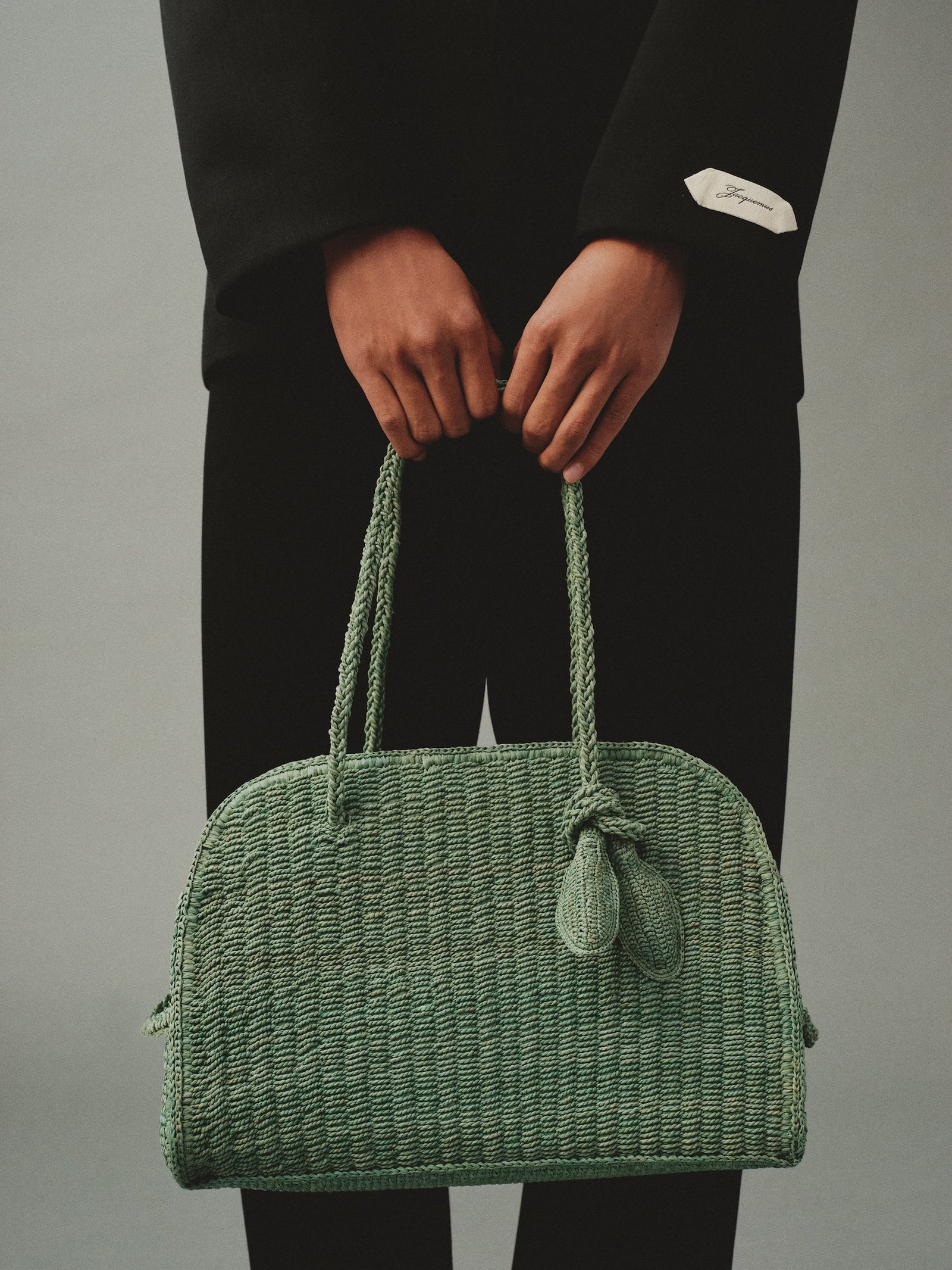 Jacquemus The Raffia Turismo Bag - Turquoise