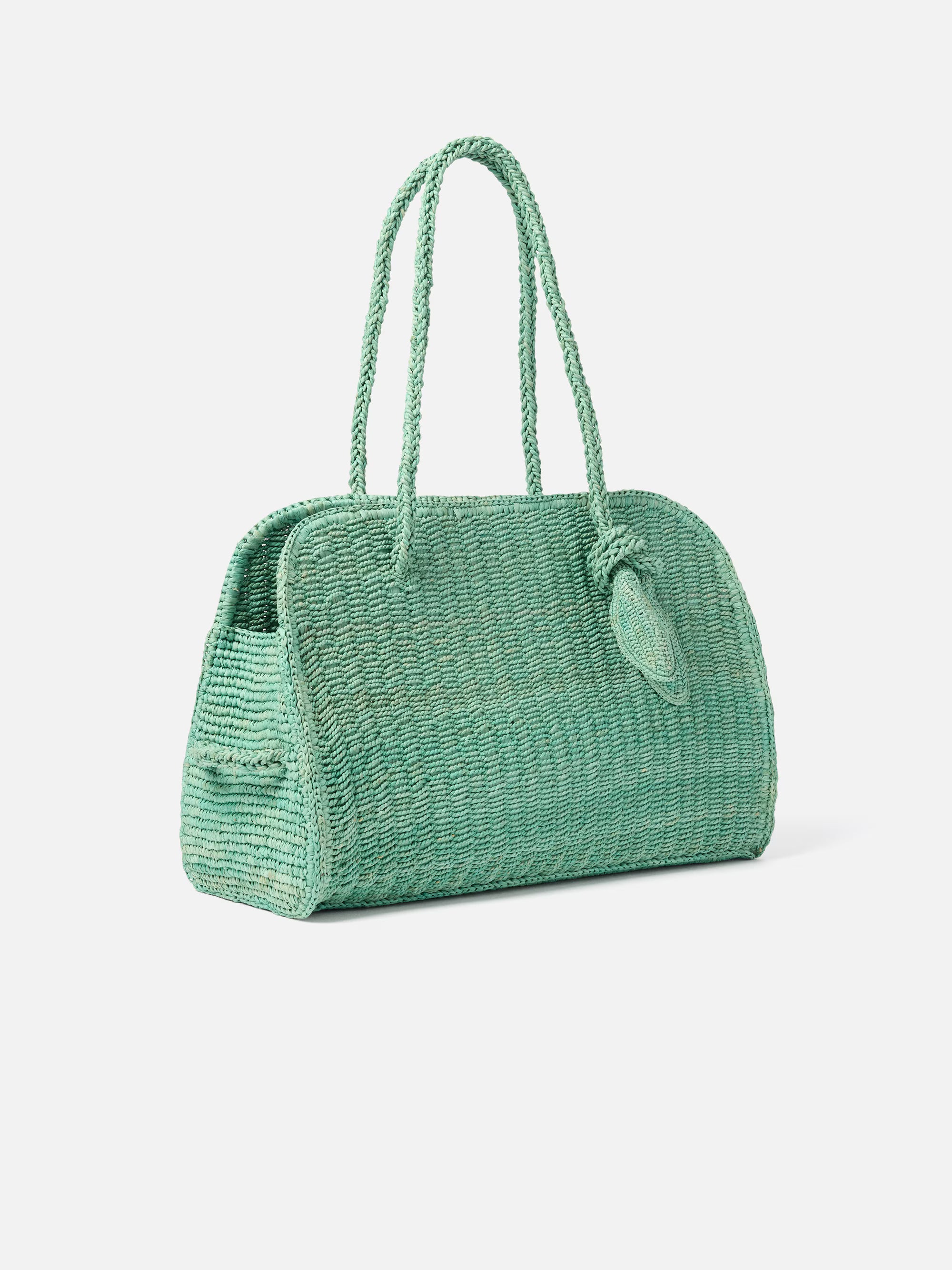 Jacquemus The Raffia Turismo Bag - Turquoise
