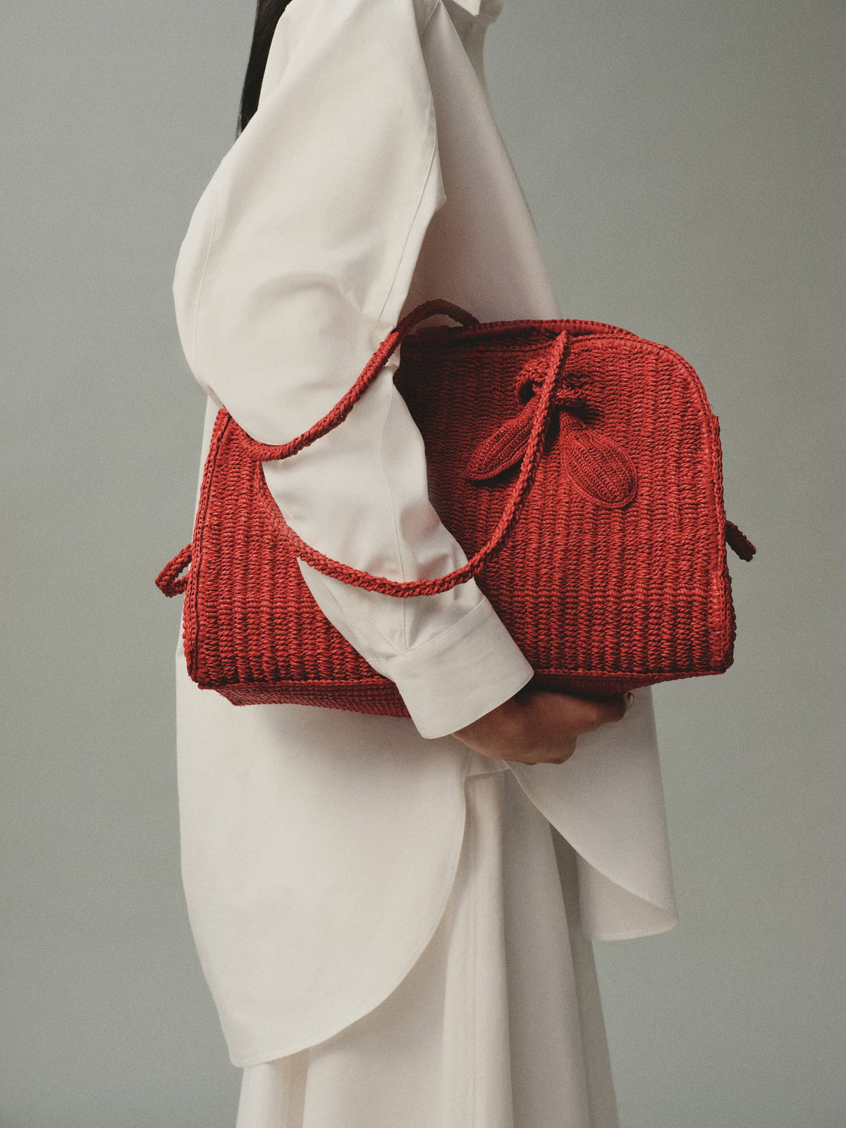 Jacquemus The Raffia Turismo Bag - Red