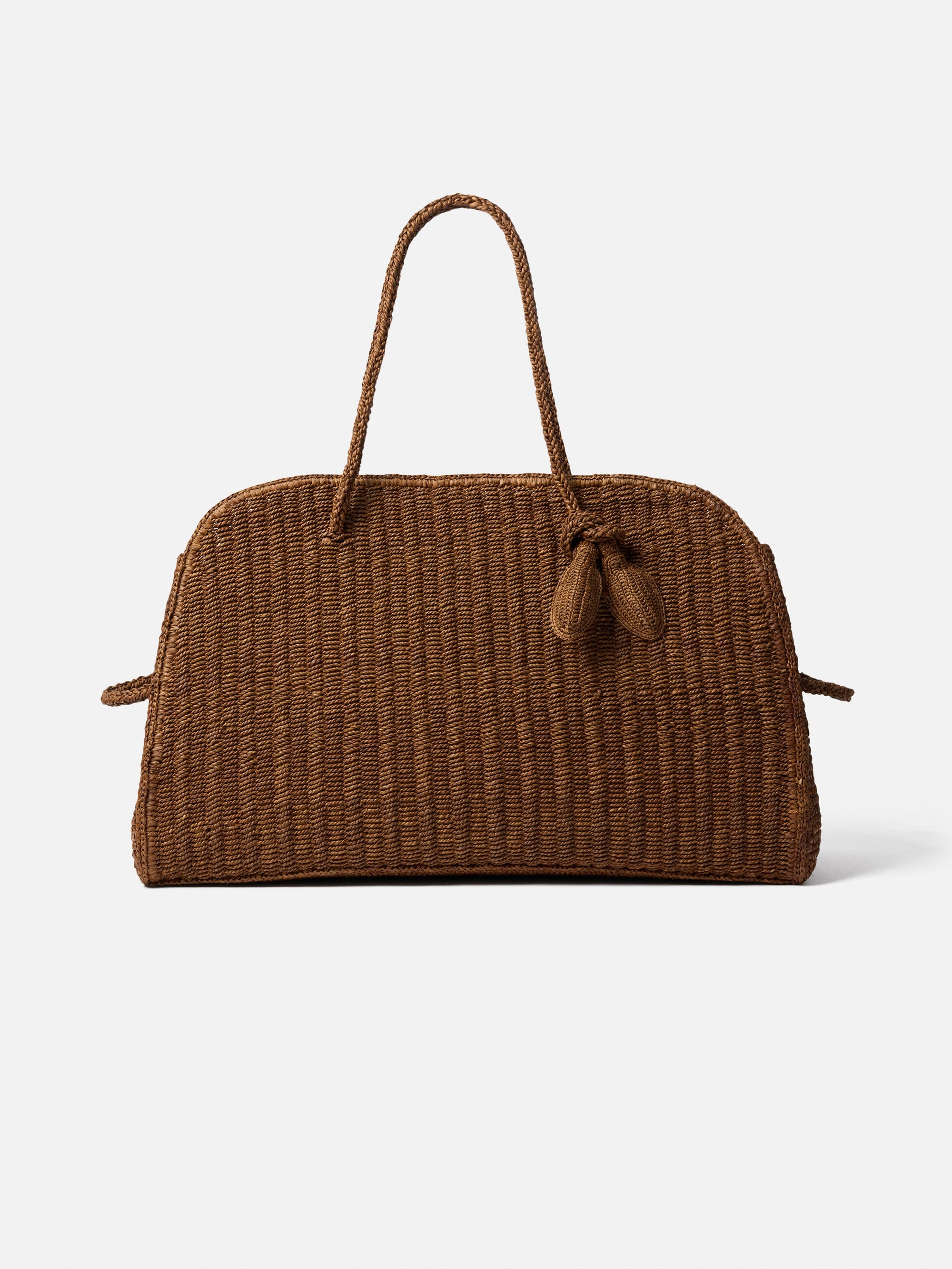 Jacquemus The Large Raffia Turismo Bag - Camel